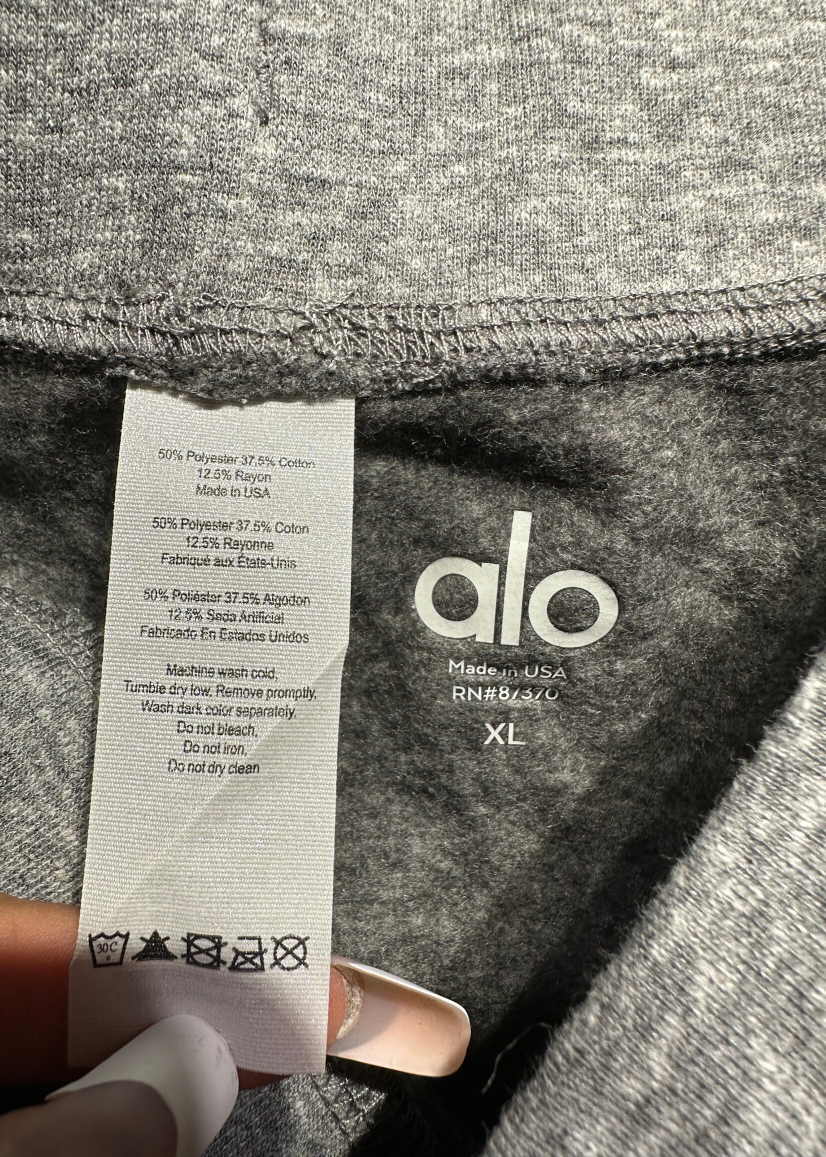 ALO NWT Triumph Grey Sweatpant Masc XL/36
