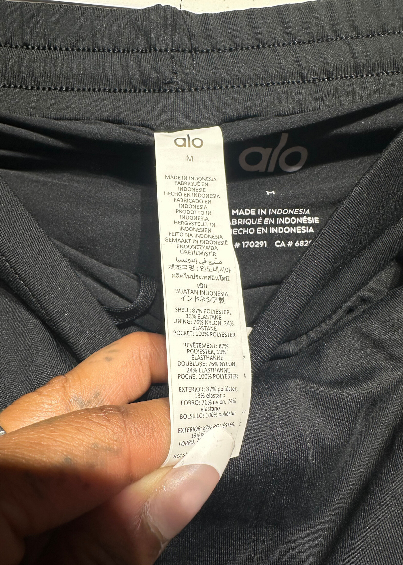 ALO NWT Conquer React Black Short Masc M/30