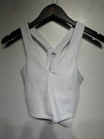 ALO White V Neck Sports Bra XS
