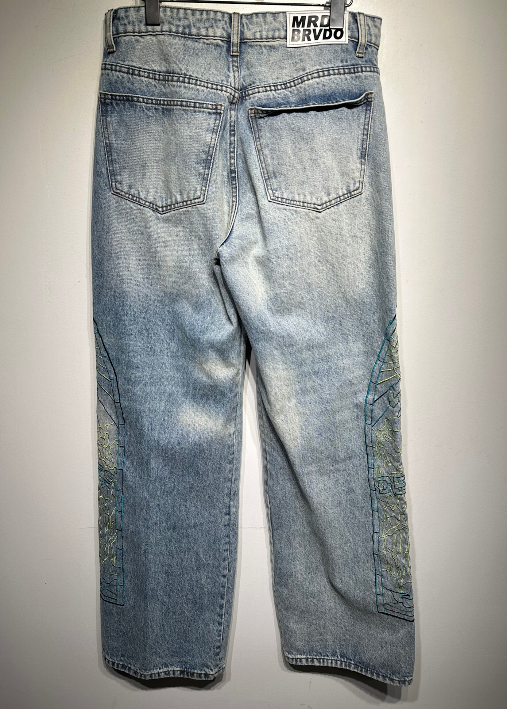 Who Decides War Embroidered Jeans Masc 32
