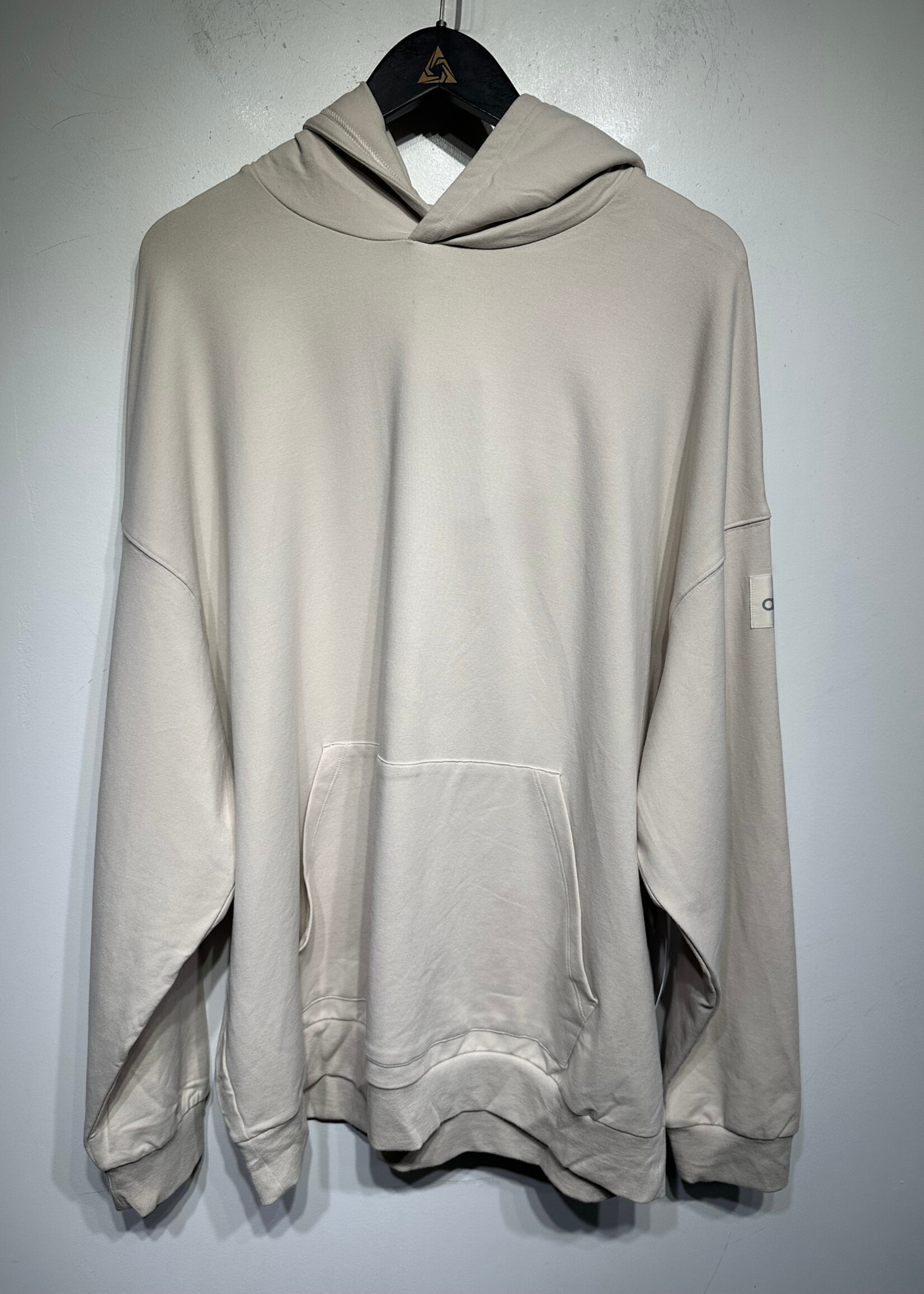 ALO Beige Lightweight Logo Hoodie Masc L