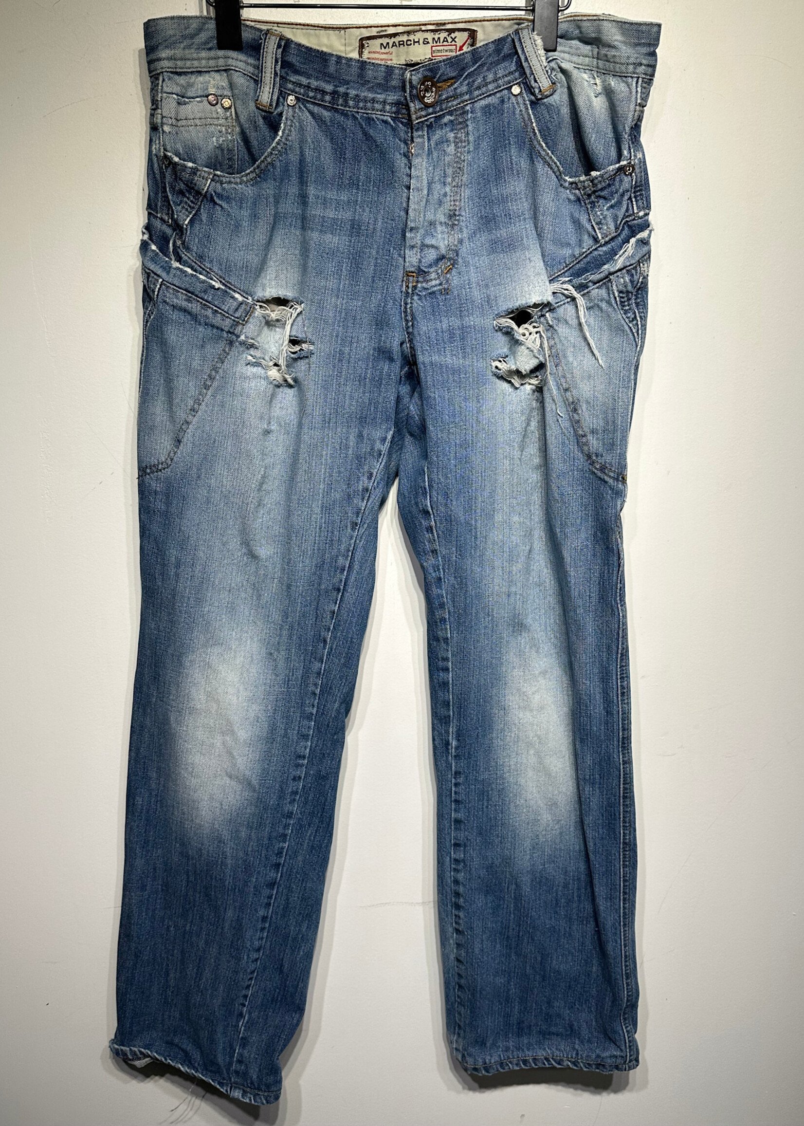 March & Max Y2k Distressed Jeans Masc 36