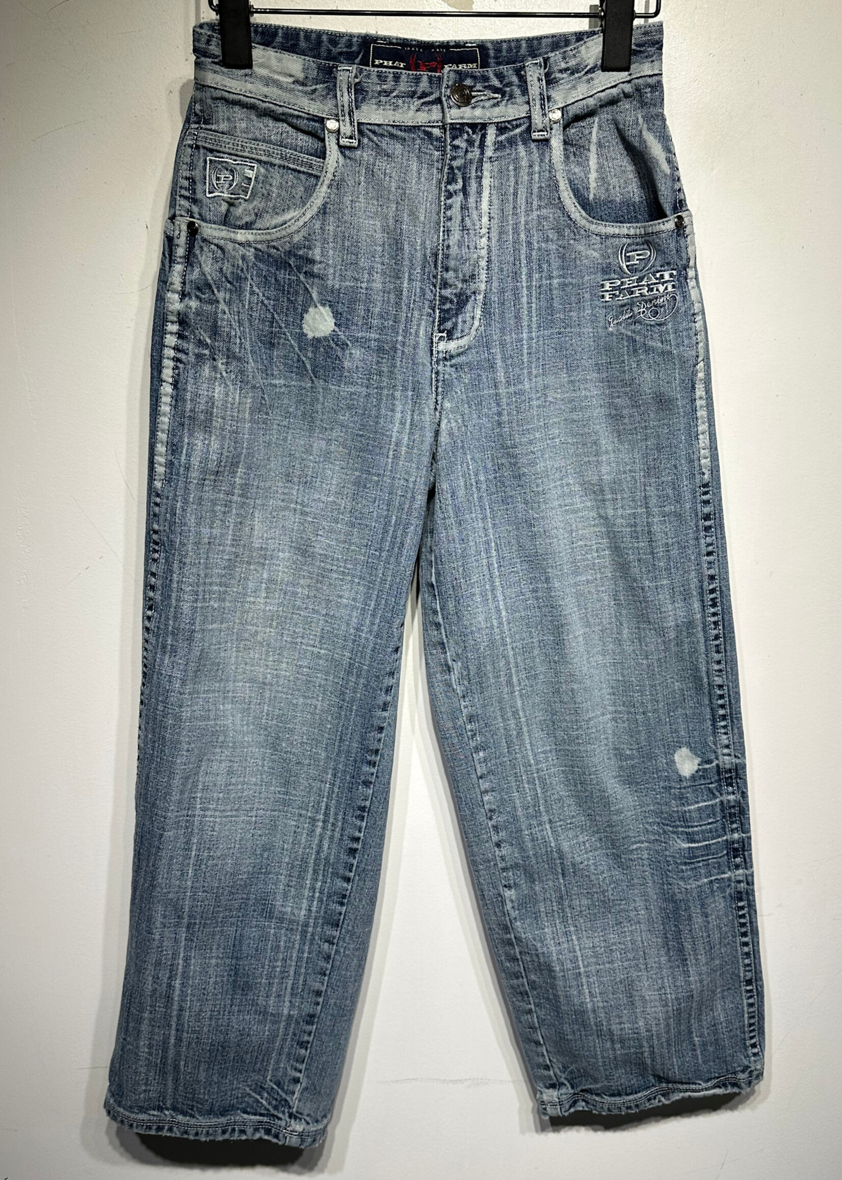 Phat Farm 90s Light Whiskered Jeans 25 AS IS