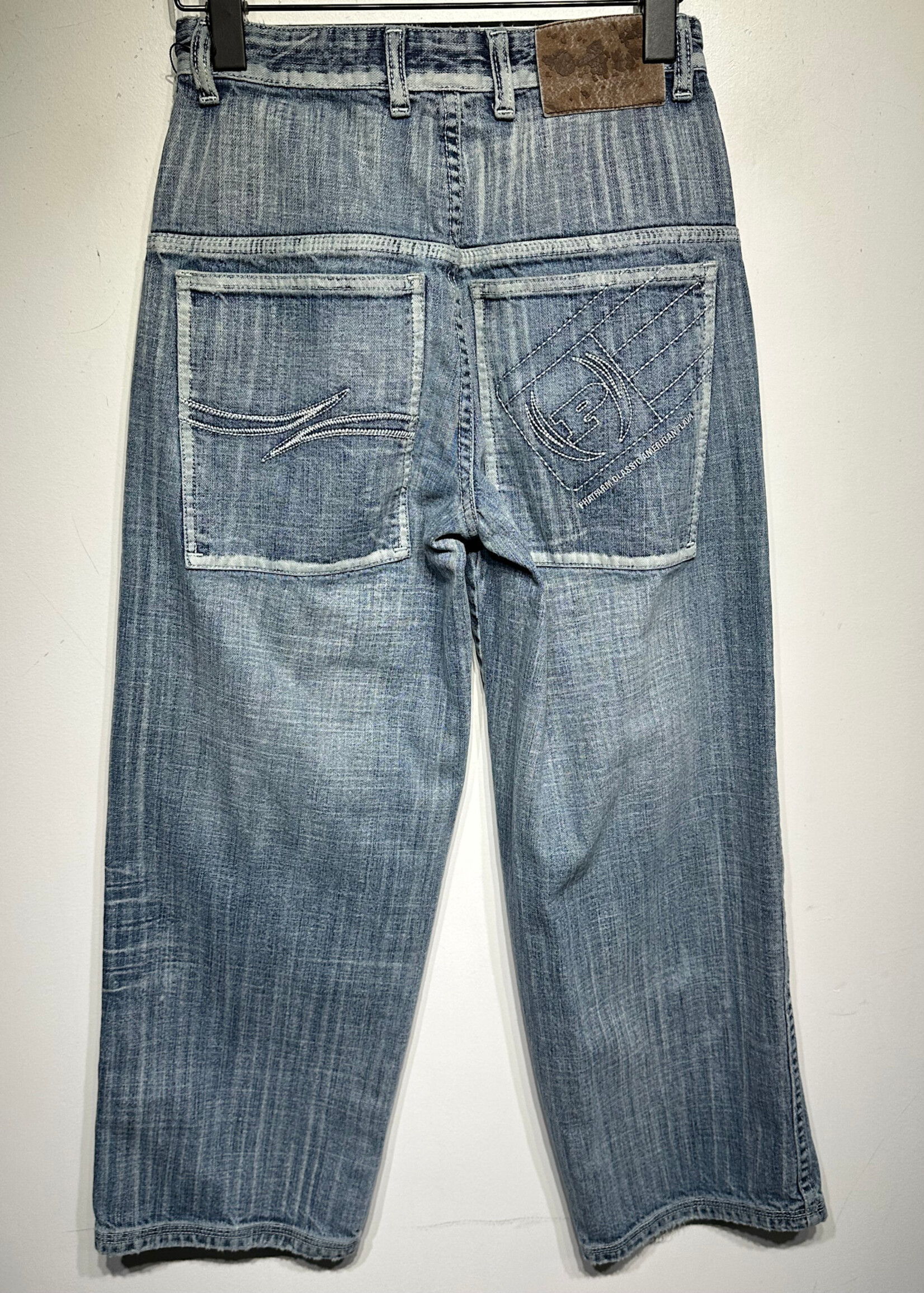 Phat Farm 90s Light Whiskered Jeans 25 AS IS