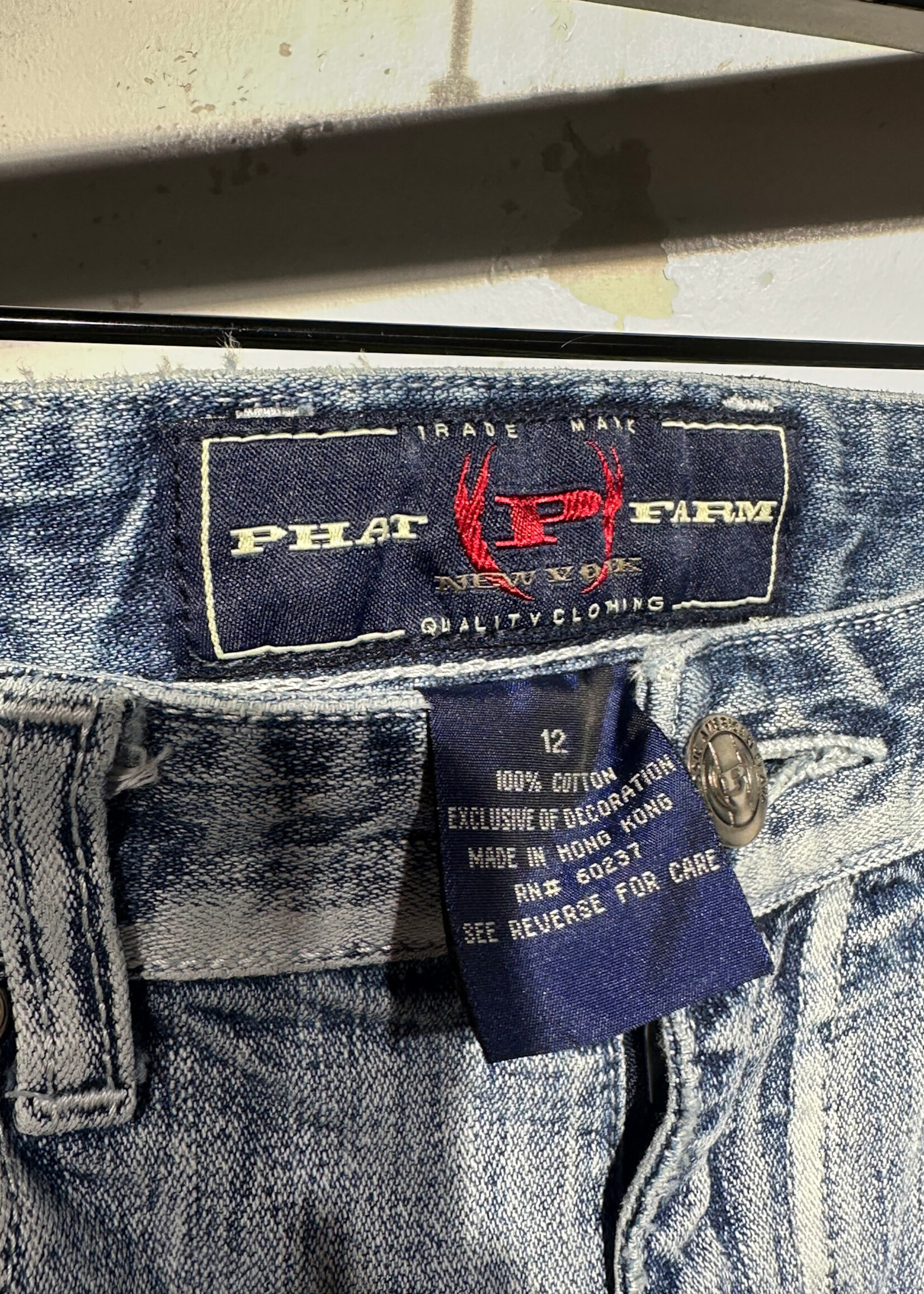 Phat Farm 90s Light Whiskered Jeans 25 AS IS