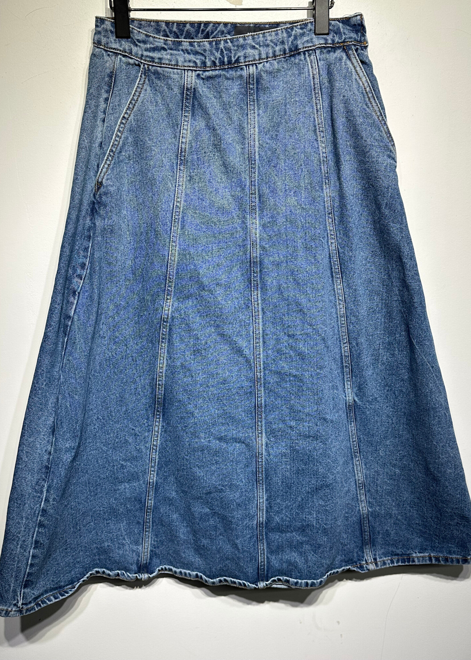 Noisy May Mid Wash Maxi Skirt 28