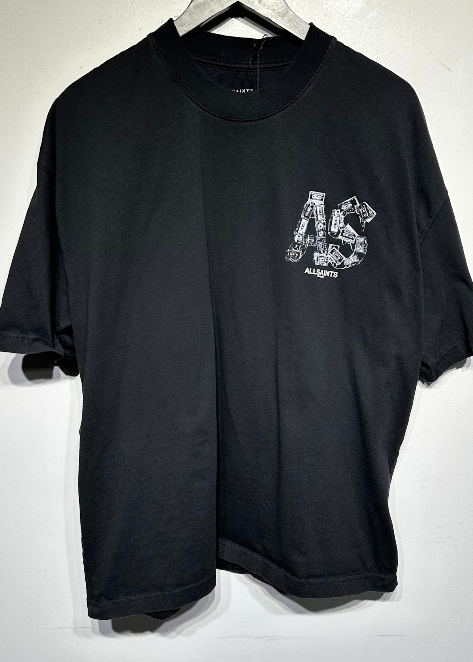 Allsaints Black Cassette Tee L