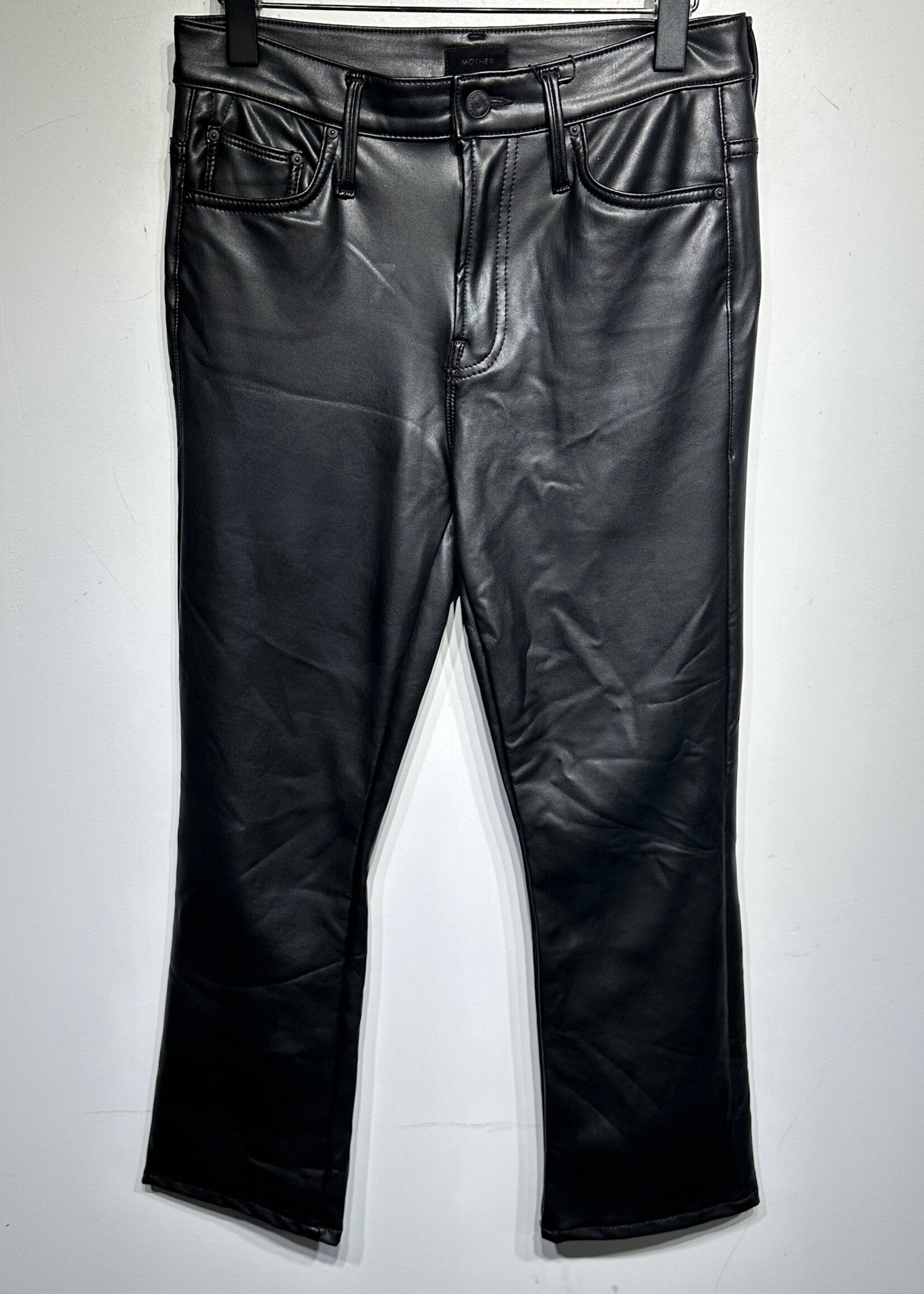 Mother Insider Ankle Flare Faux Leather Pant 28