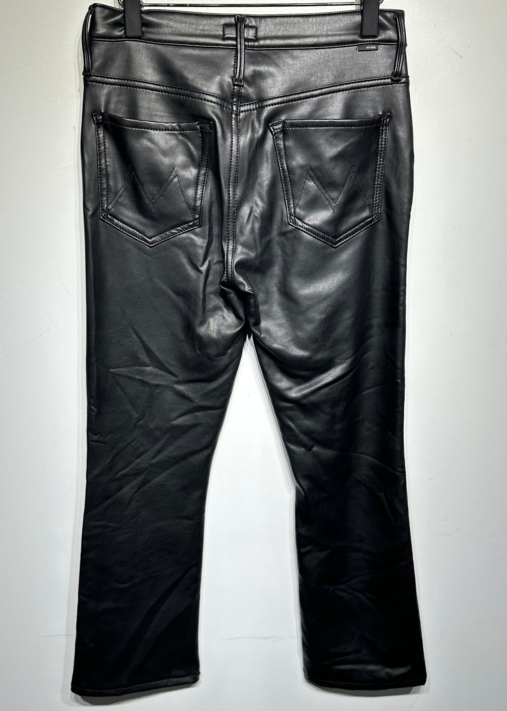 Mother Insider Ankle Flare Faux Leather Pant 28