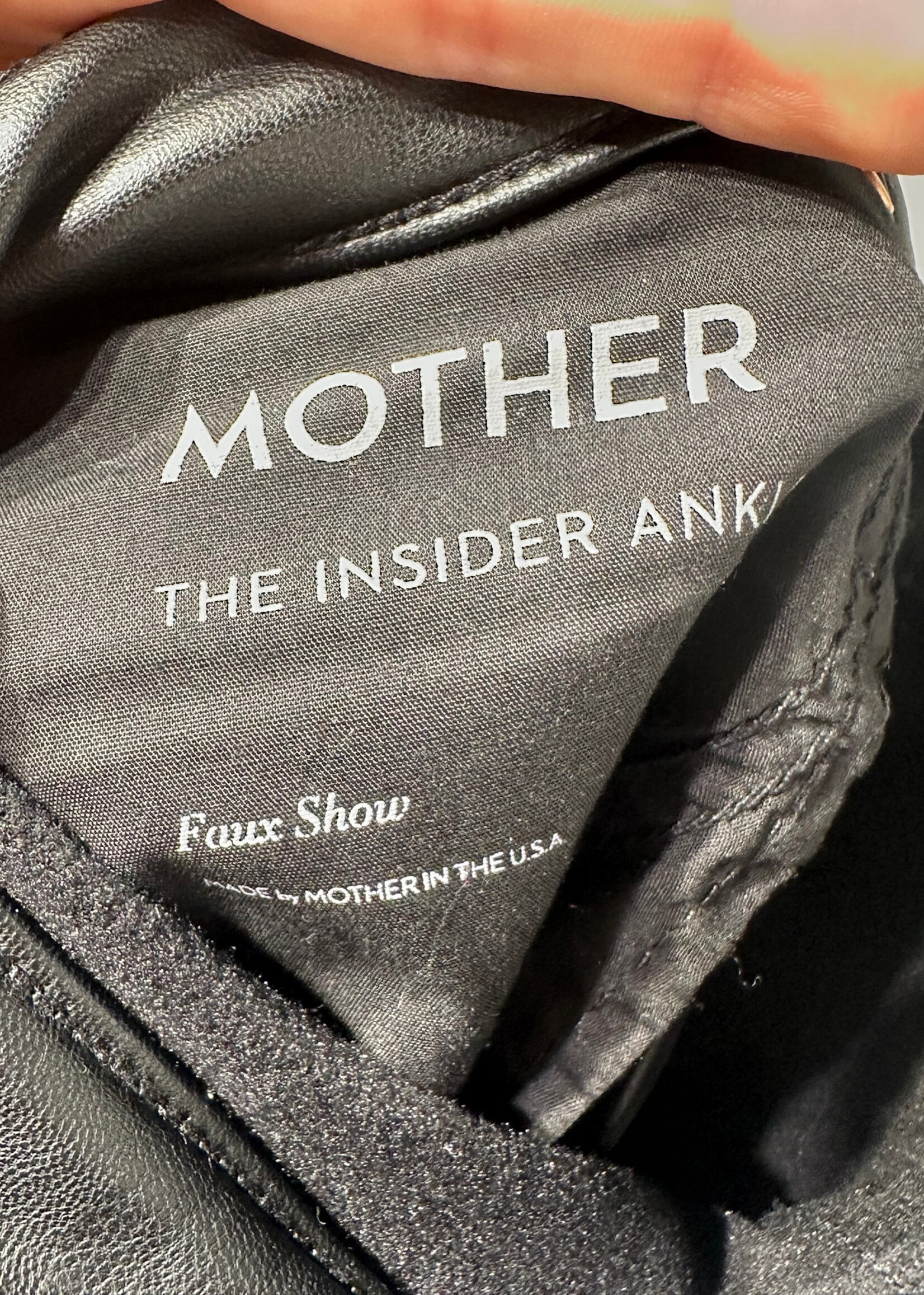 Mother Insider Ankle Flare Faux Leather Pant 28