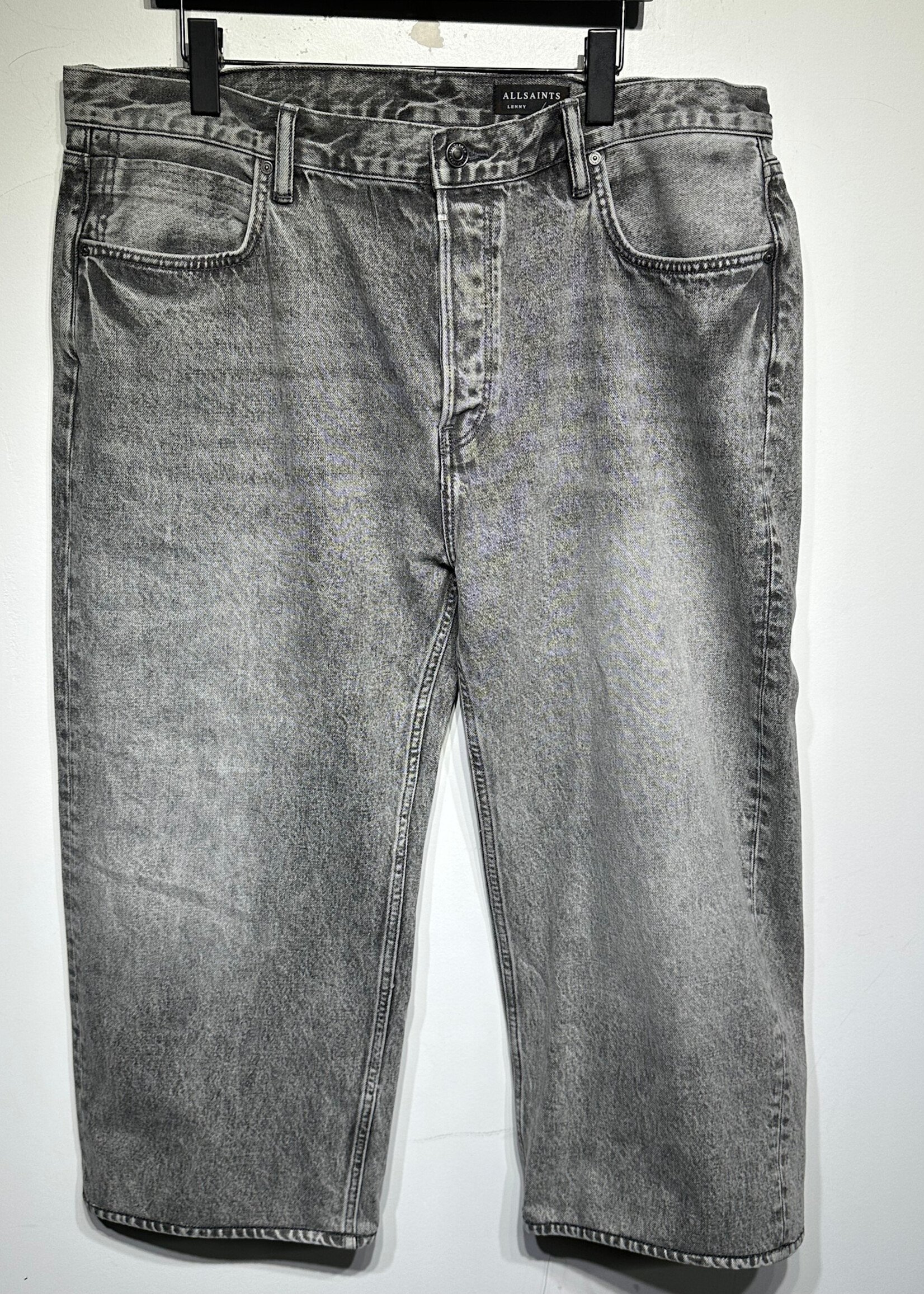 Allsaints Lenny Grey Wash Baggy Jean Masc 38