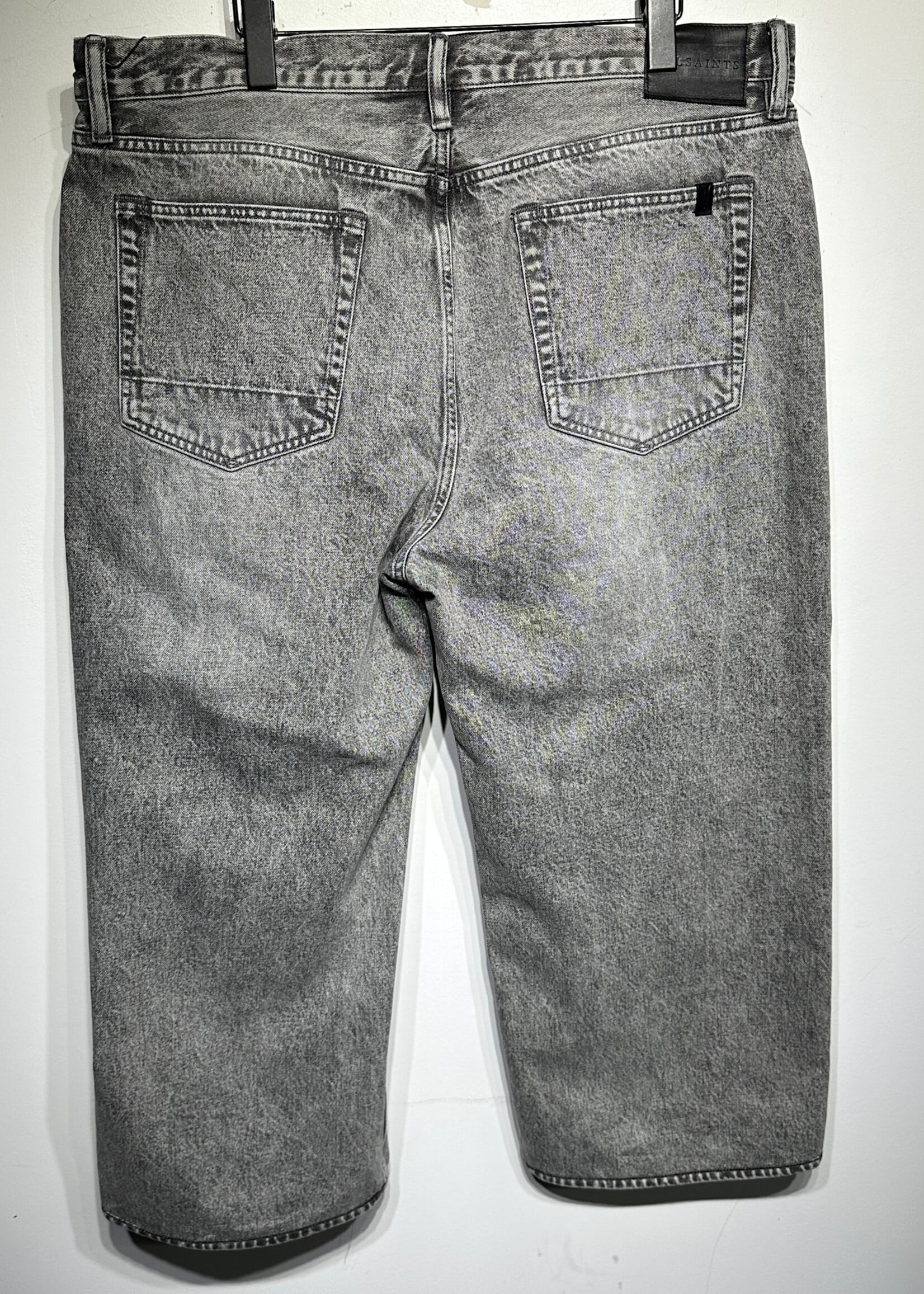 Allsaints Lenny Grey Wash Baggy Jean Masc 38
