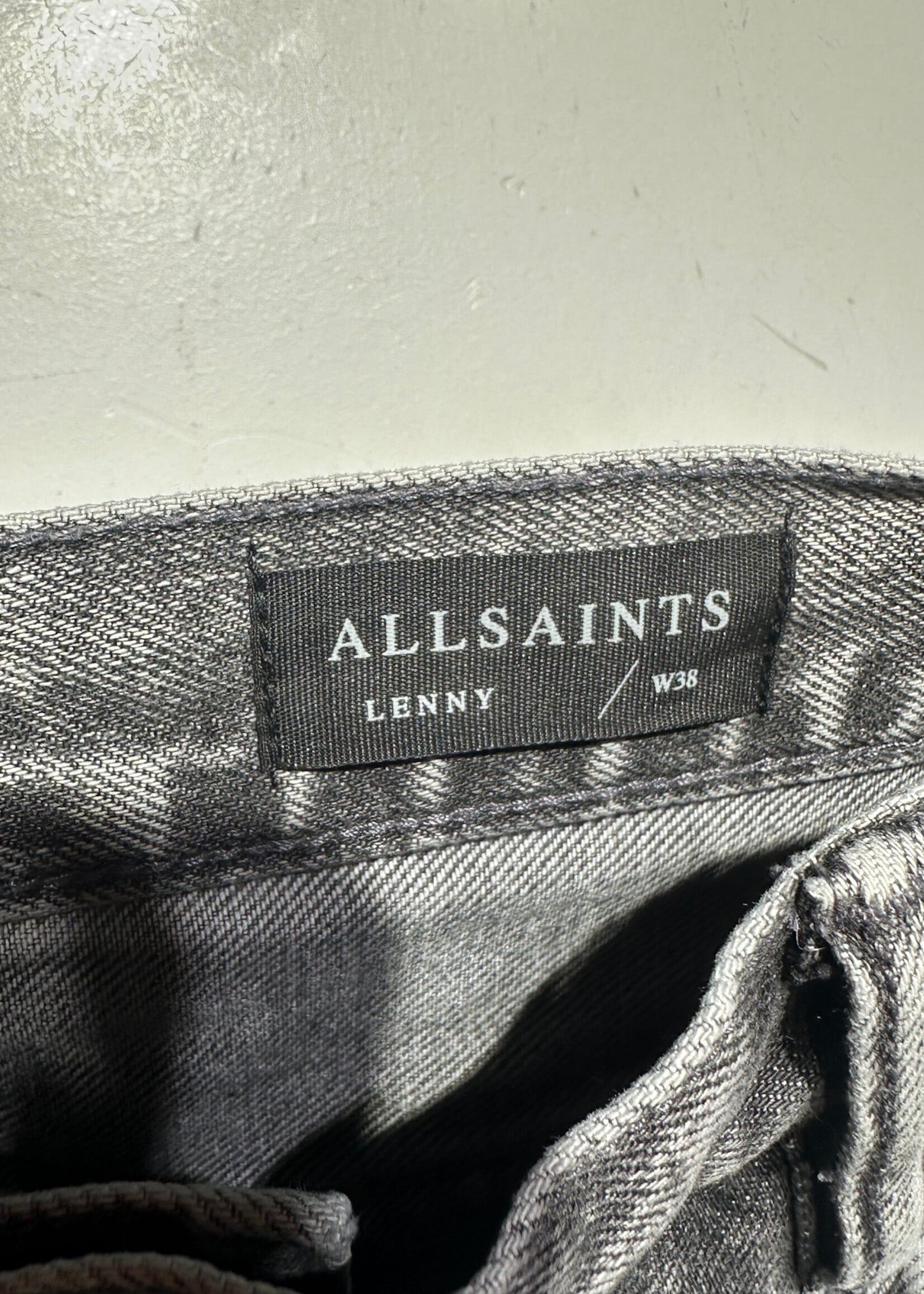 Allsaints Lenny Grey Wash Baggy Jean Masc 38