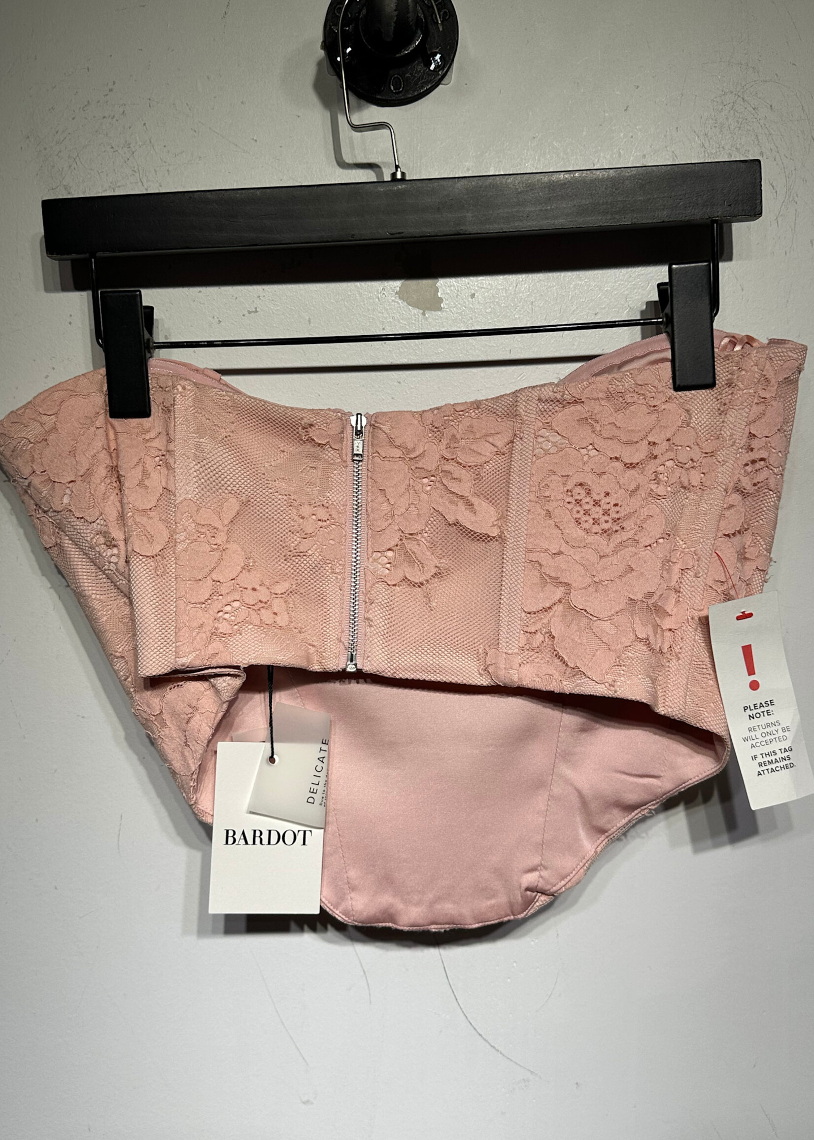 Bardot NWT Pink Strapless Corset M