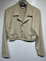 Born In America Beige Crop Blazer M