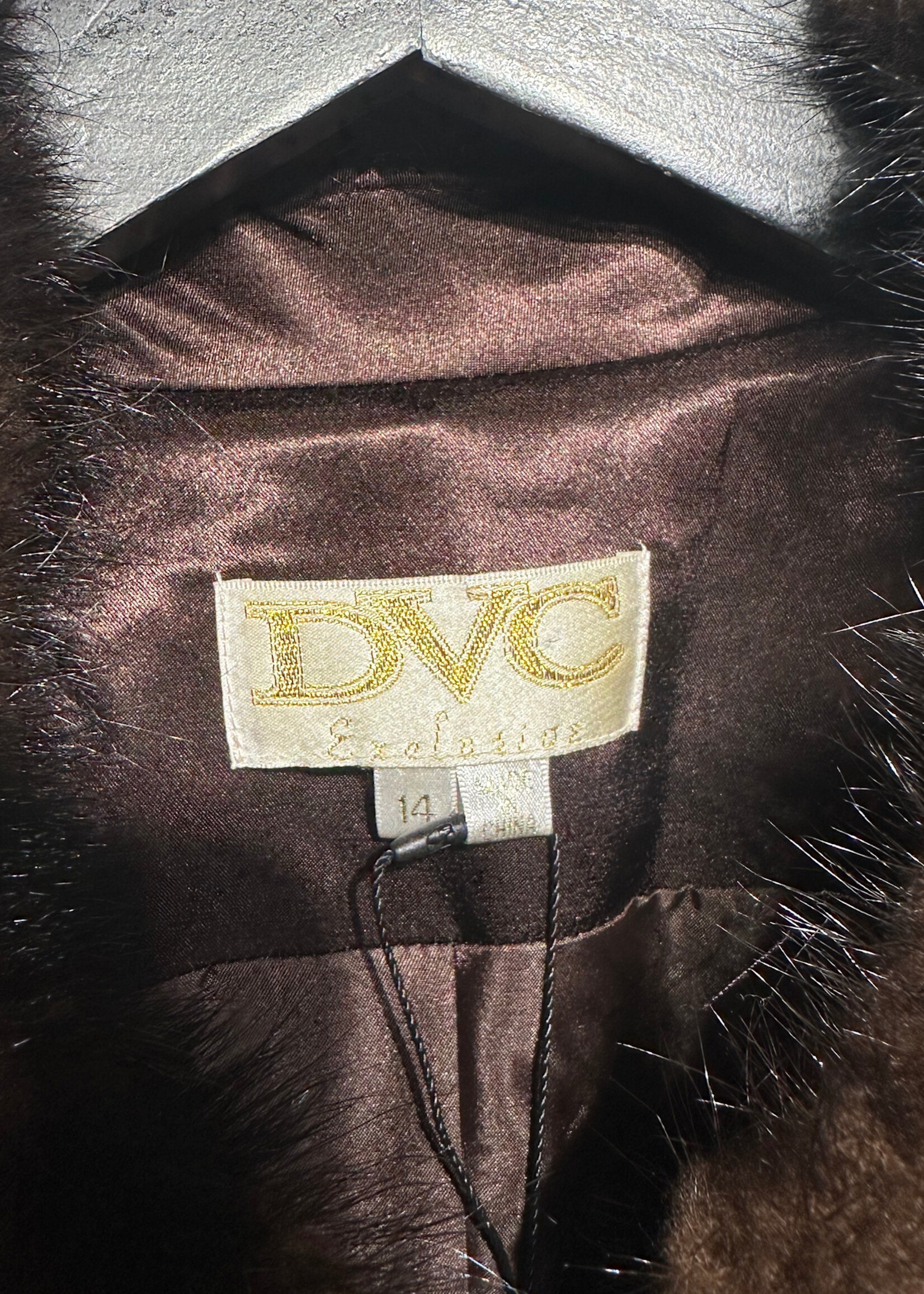 DVC Brown Fur Trim Long Coat Fem M/L