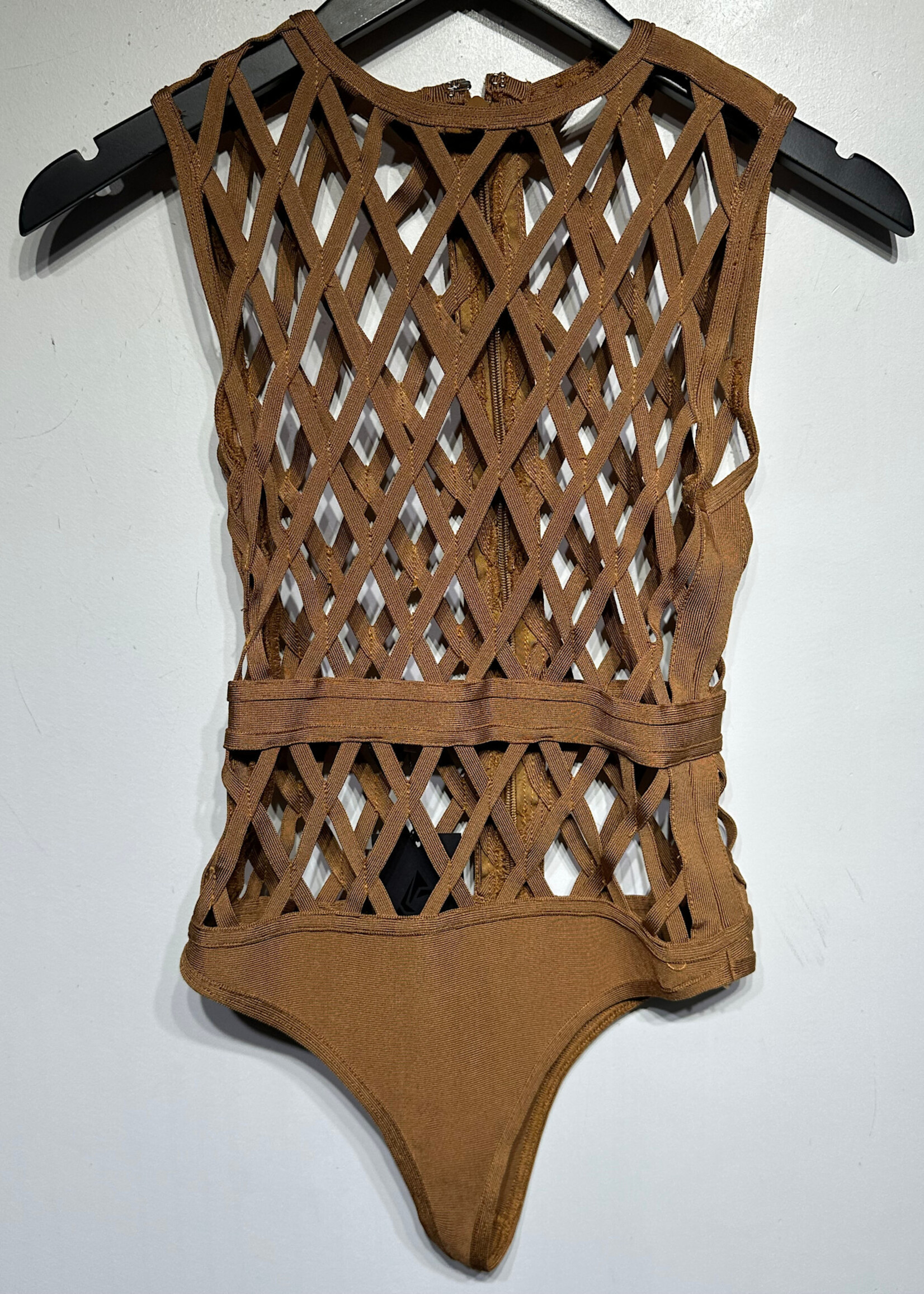 House of CB Light Brown Chain Bodysuit S