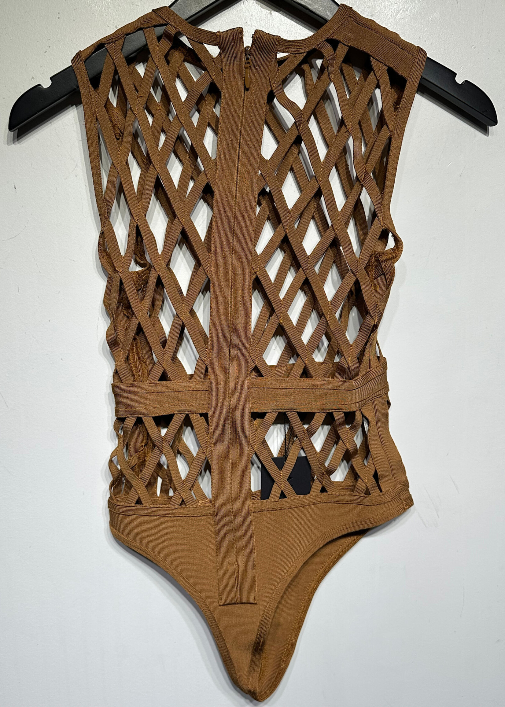 House of CB Light Brown Chain Bodysuit S