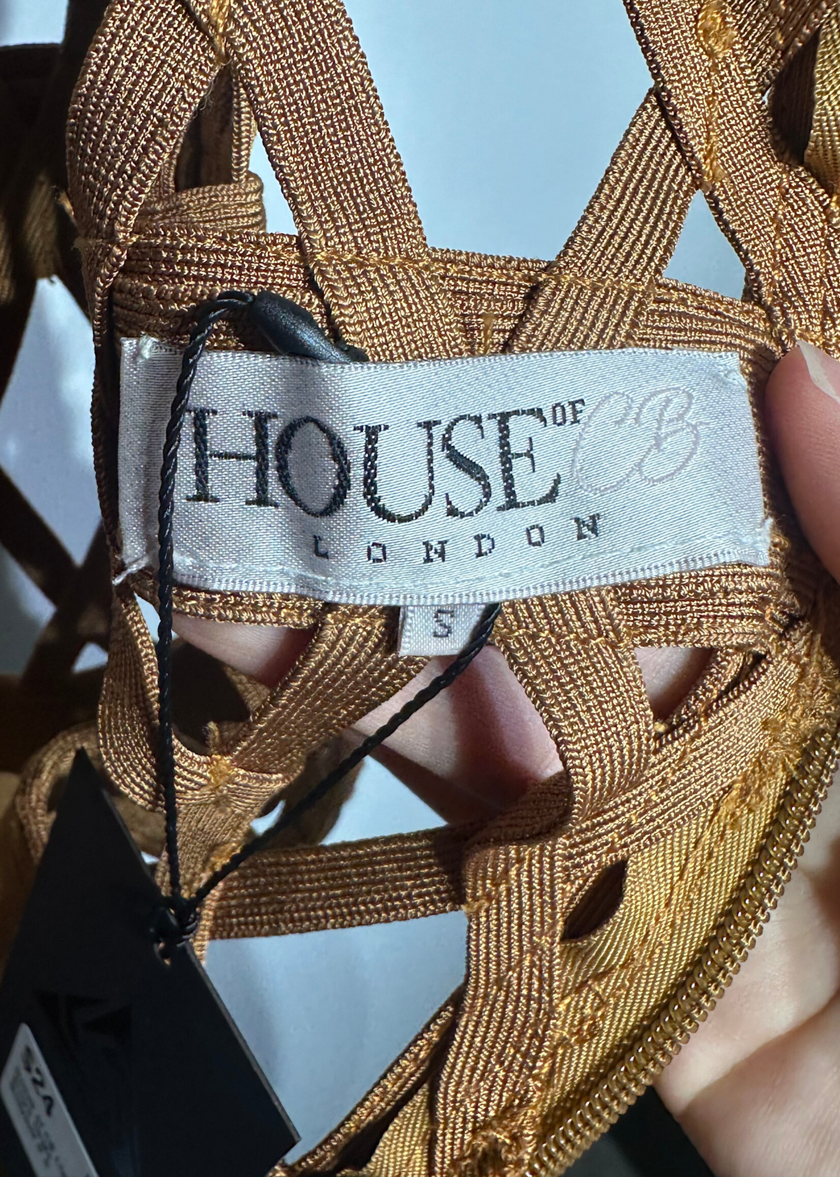 House of CB Light Brown Chain Bodysuit S