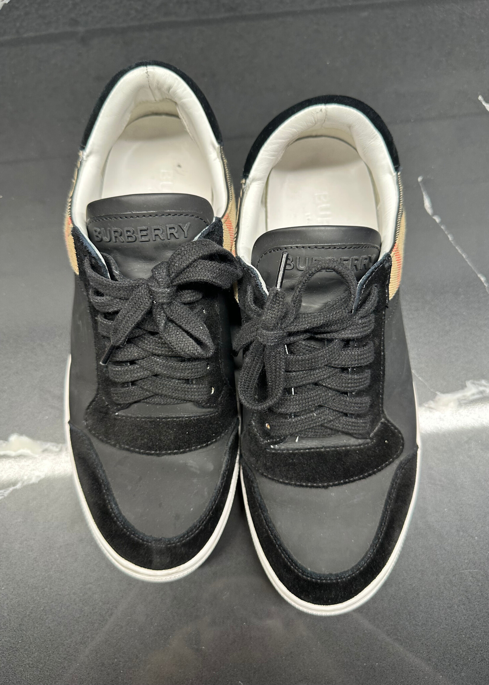 Burberry Black Plaid Sneakers Masc 9