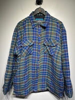 BTC Blue Plaid Lined Flannel XL