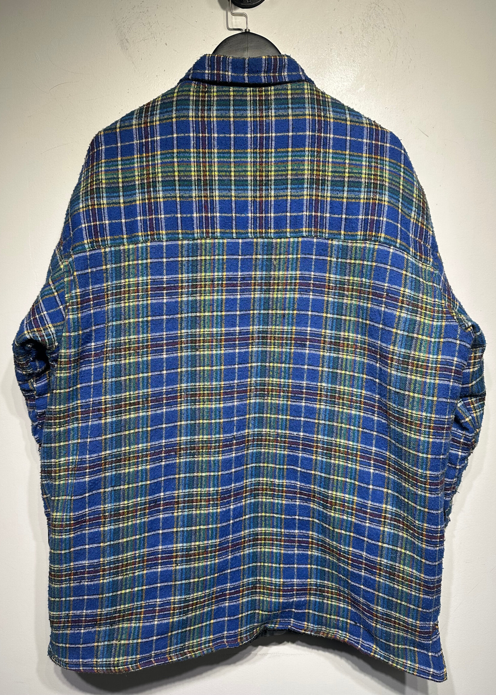 BTC Blue Plaid Lined Flannel XL