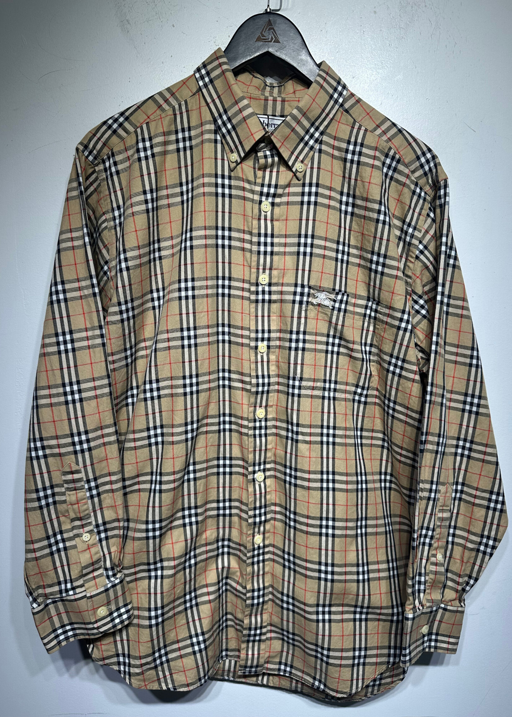 Burberry Vintage Plaid Button Up L