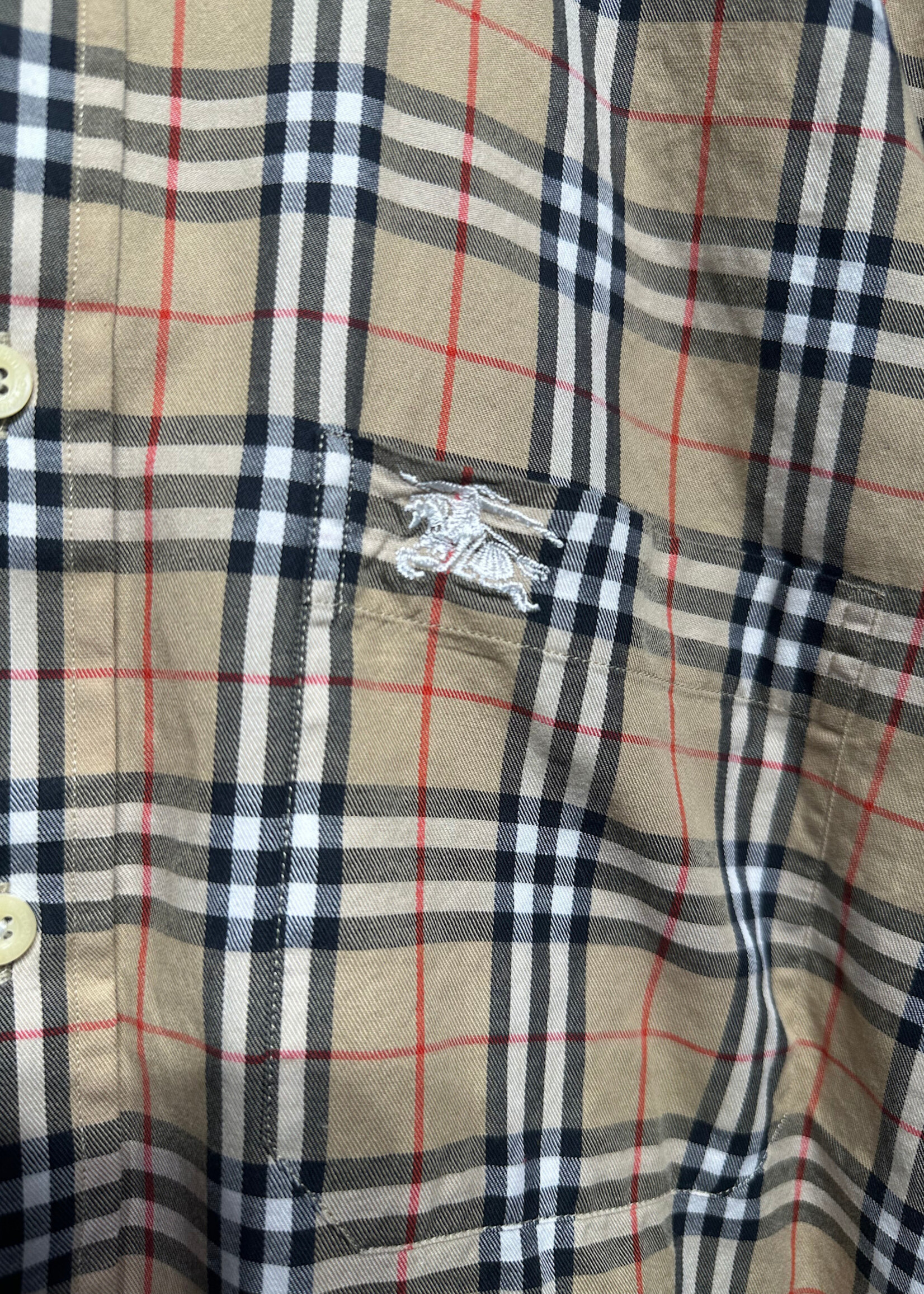 Burberry Vintage Plaid Button Up L