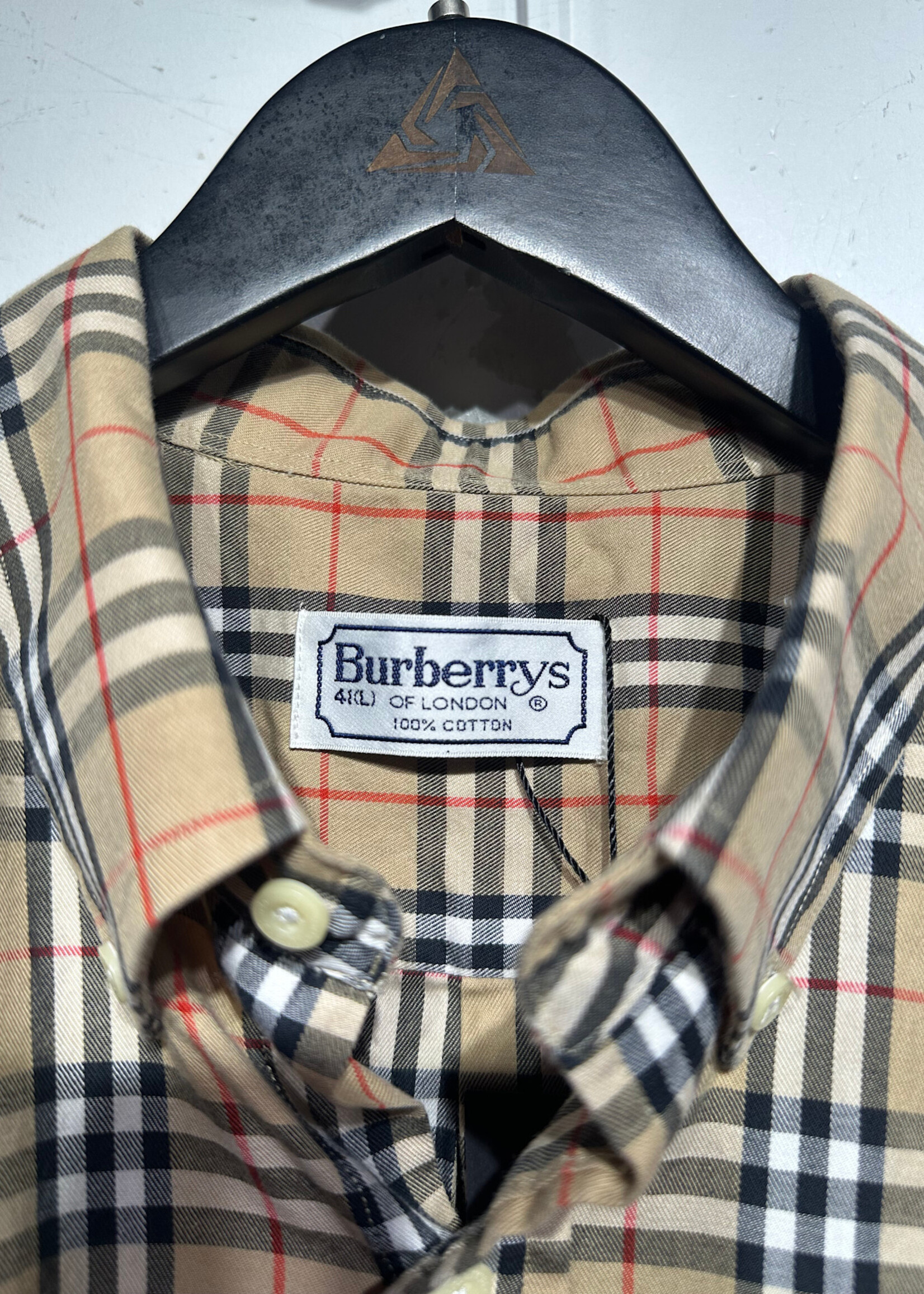 Burberry Vintage Plaid Button Up L