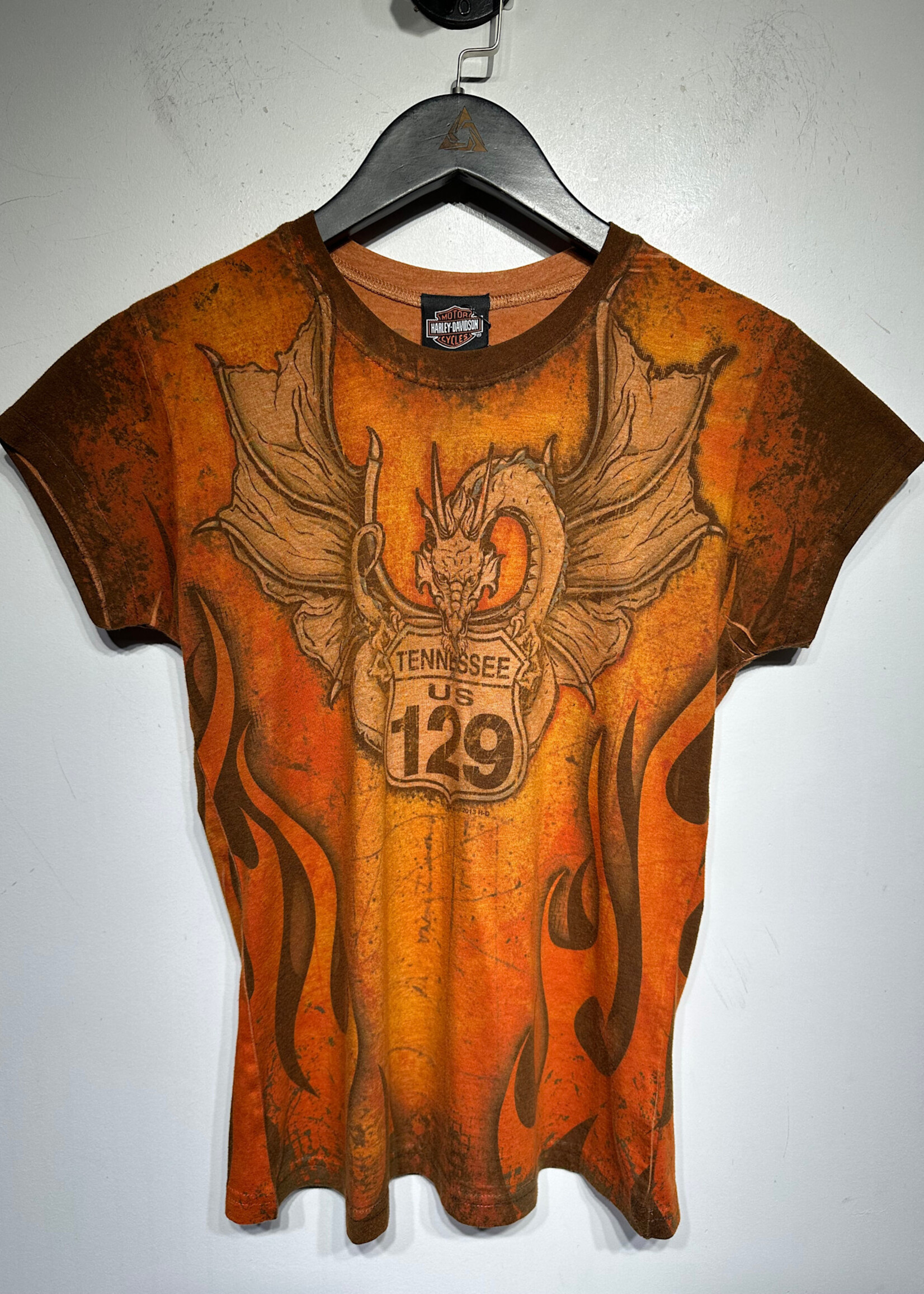 Harley Y2K Tennessee Orange Dragon Tee M