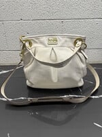 Coach White Leather Pleated Y2K Purse