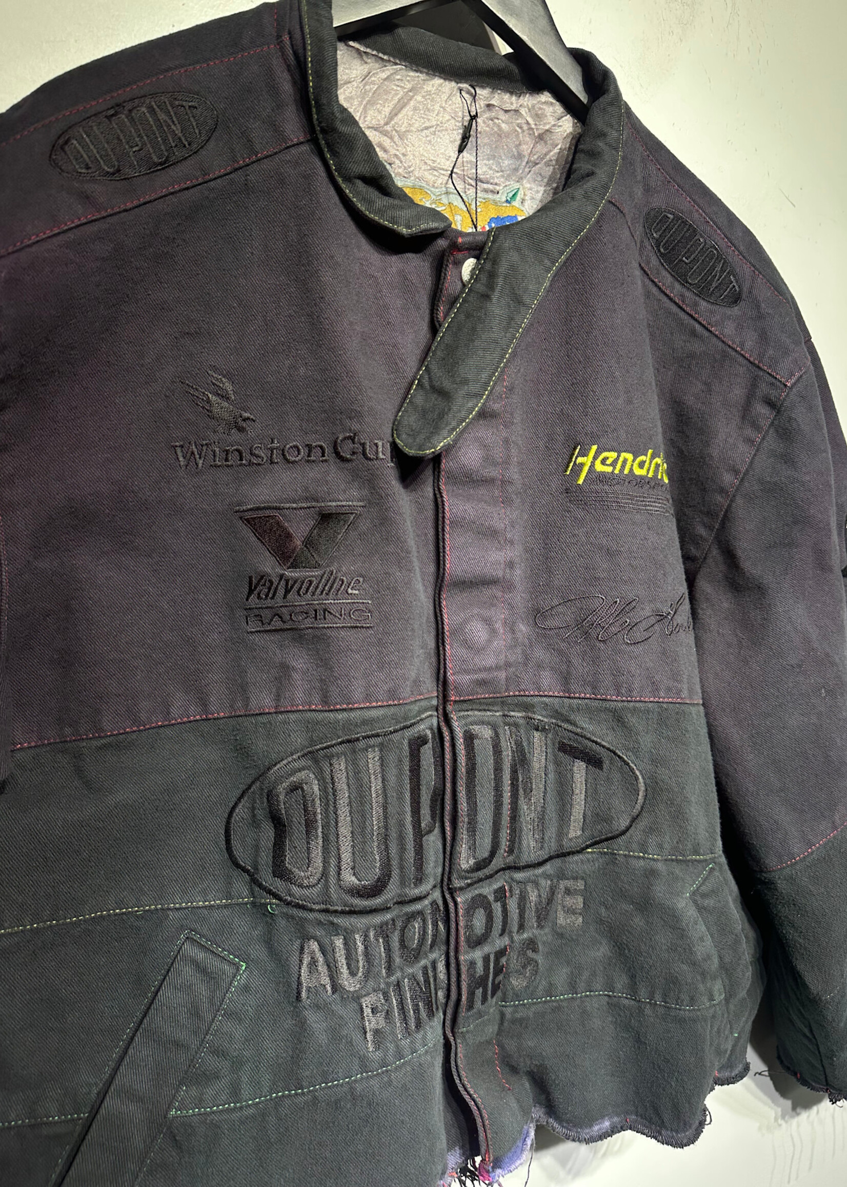Dupont Dyed Cropped Racing Jacket As Is L