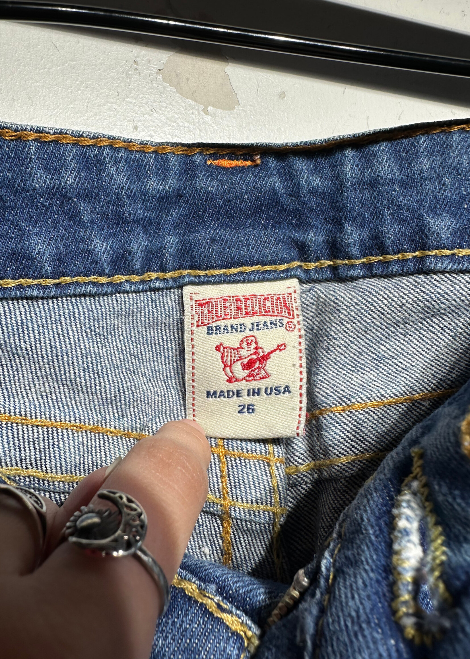 True Religion 2000s Blue Wash Flares 26