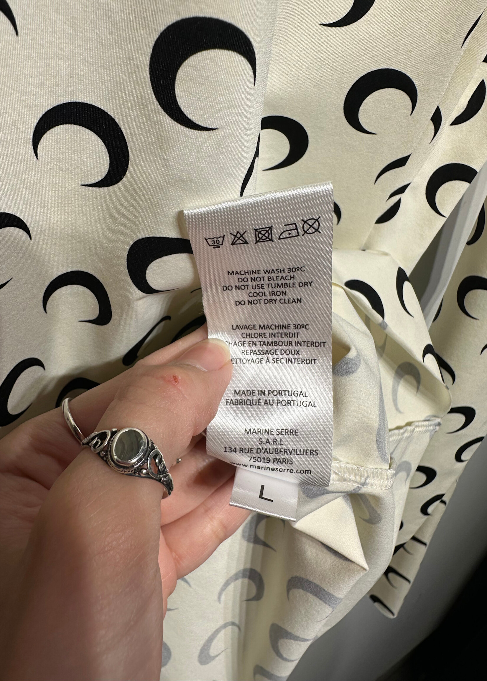 Marine Serre Moon Print Cream LS L