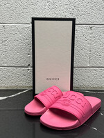Gucci Pursuit 18D Logo Pink Sandals Fem 8