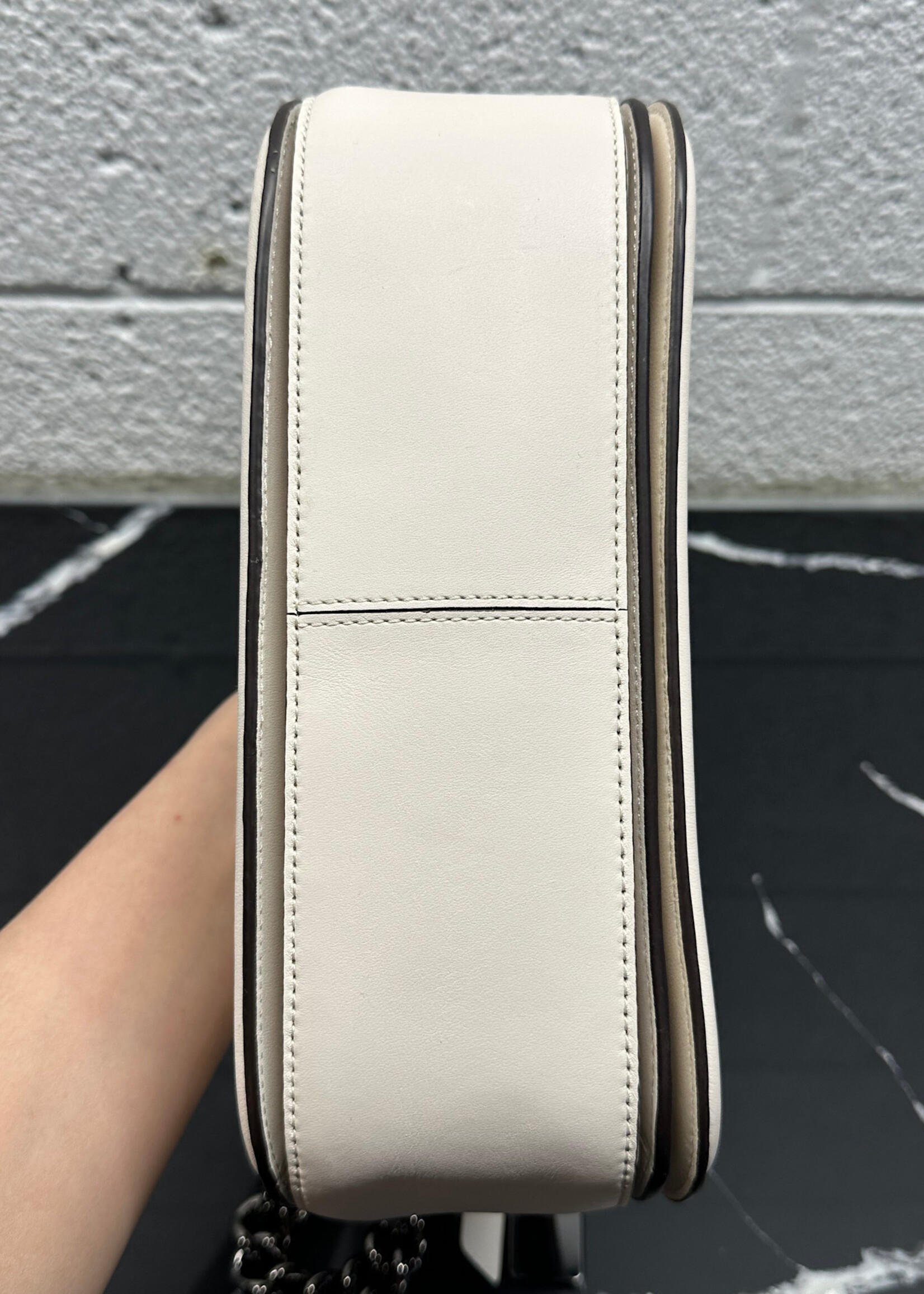 NWT Coach White Leather Chain Crossbody