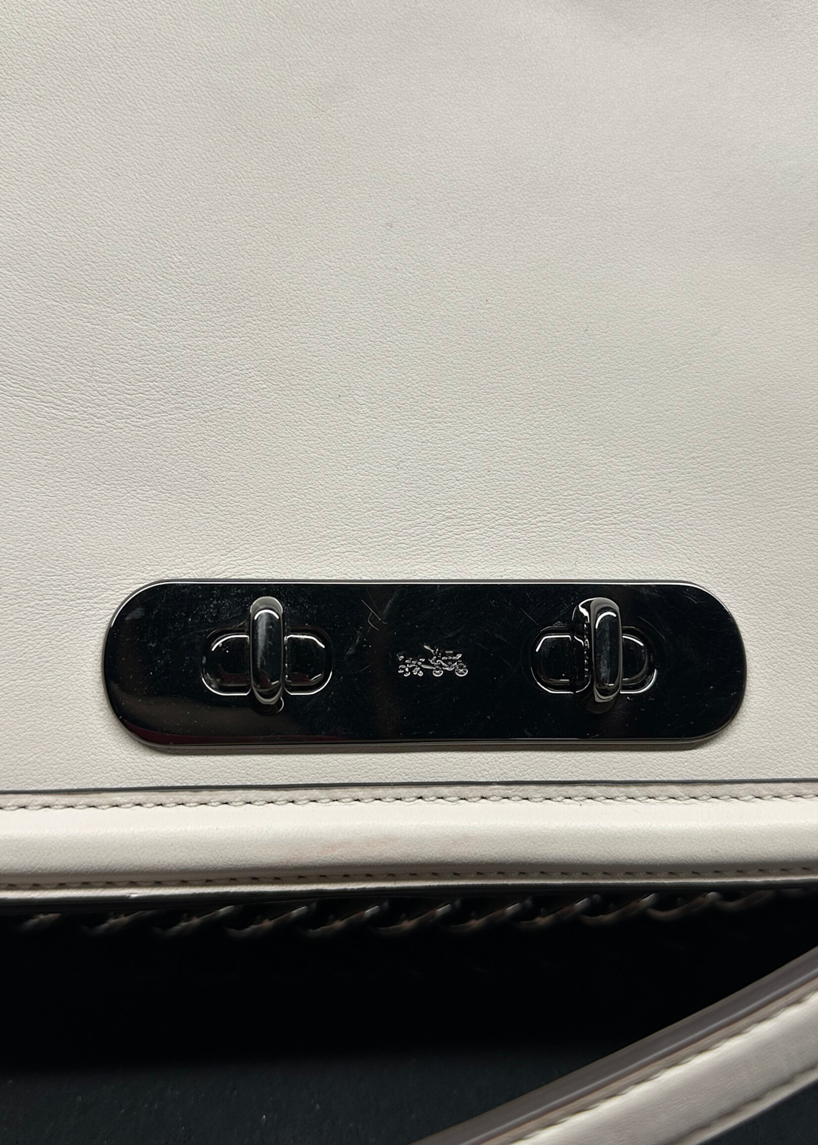 NWT Coach White Leather Chain Crossbody