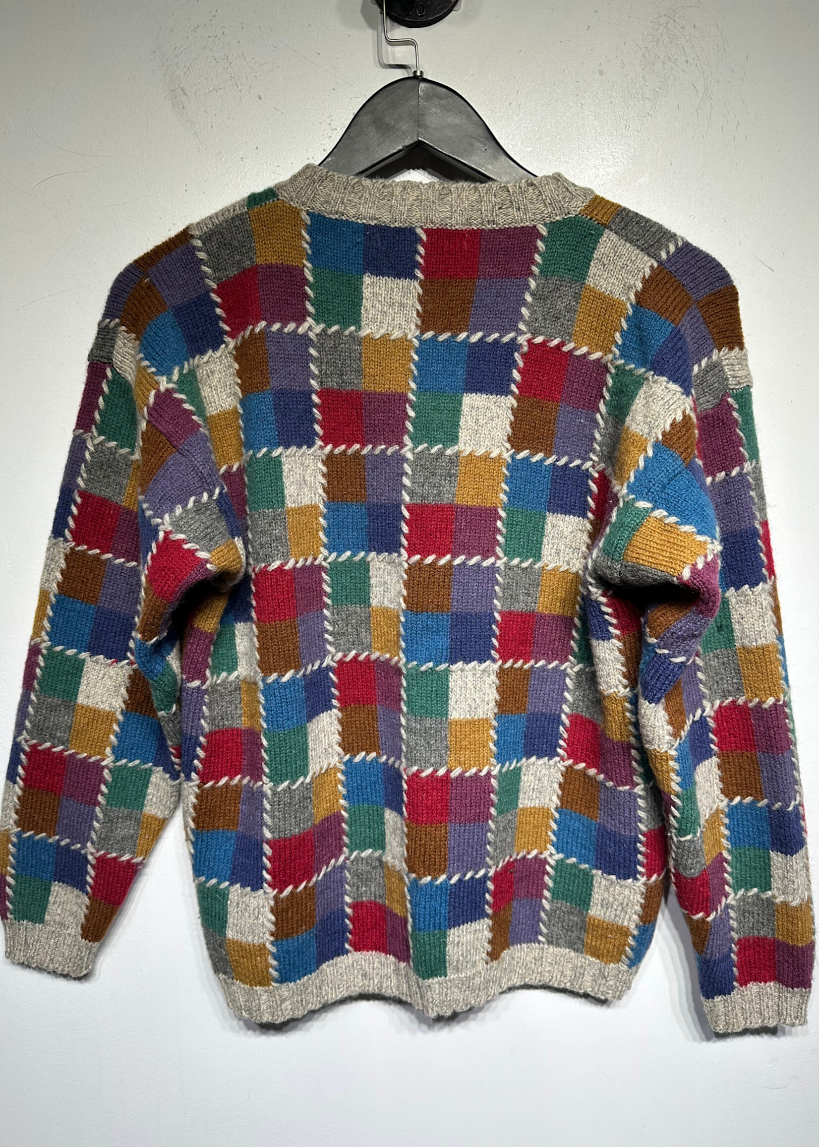 Eddie Bauer Multicolor Wool Knit Cardigan Fem M AS IS
