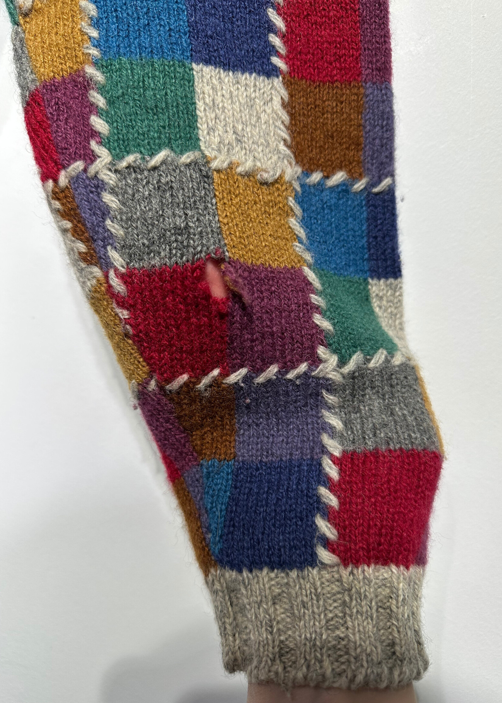 Eddie Bauer Multicolor Wool Knit Cardigan Fem M AS IS