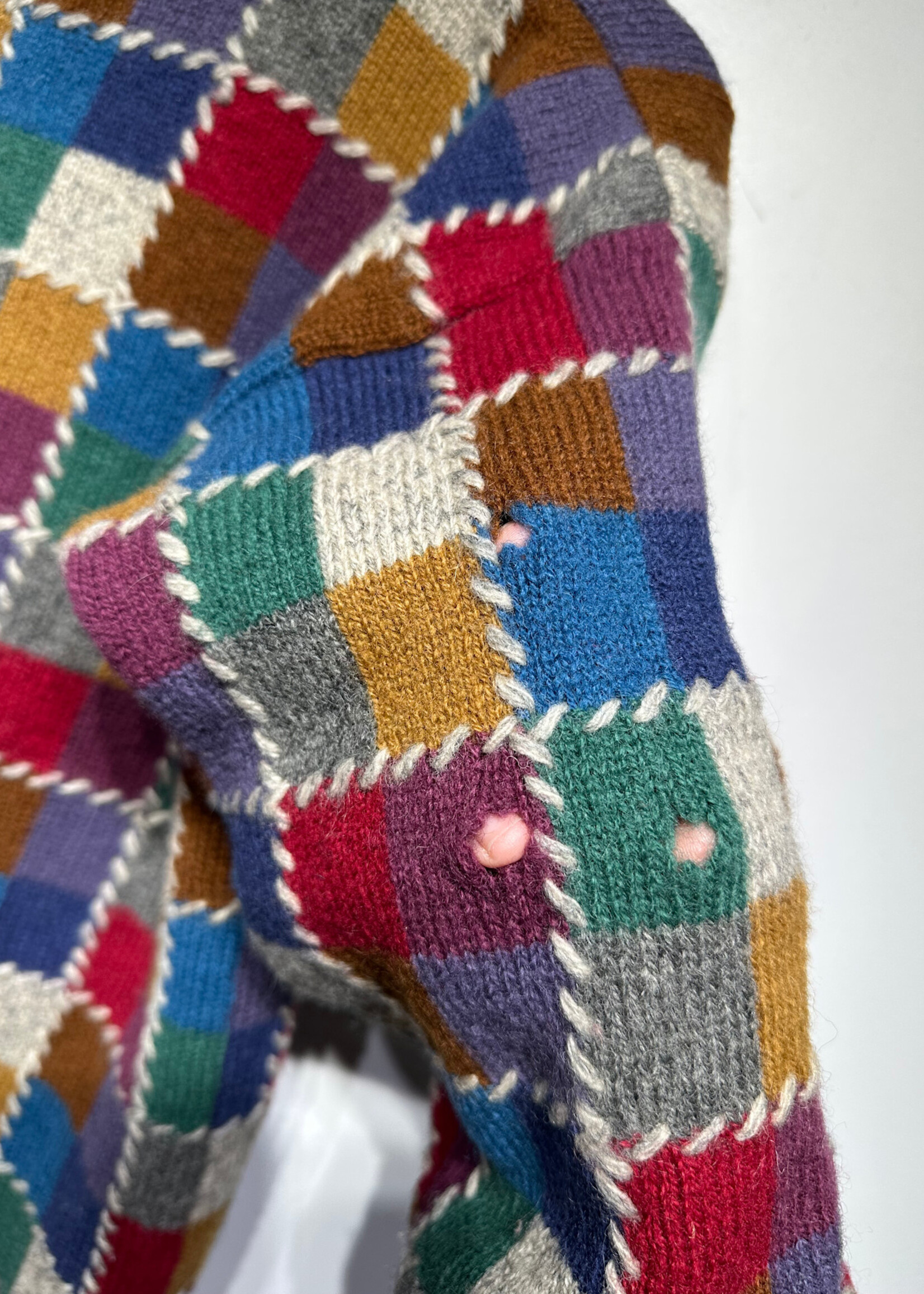 Eddie Bauer Multicolor Wool Knit Cardigan Fem M AS IS