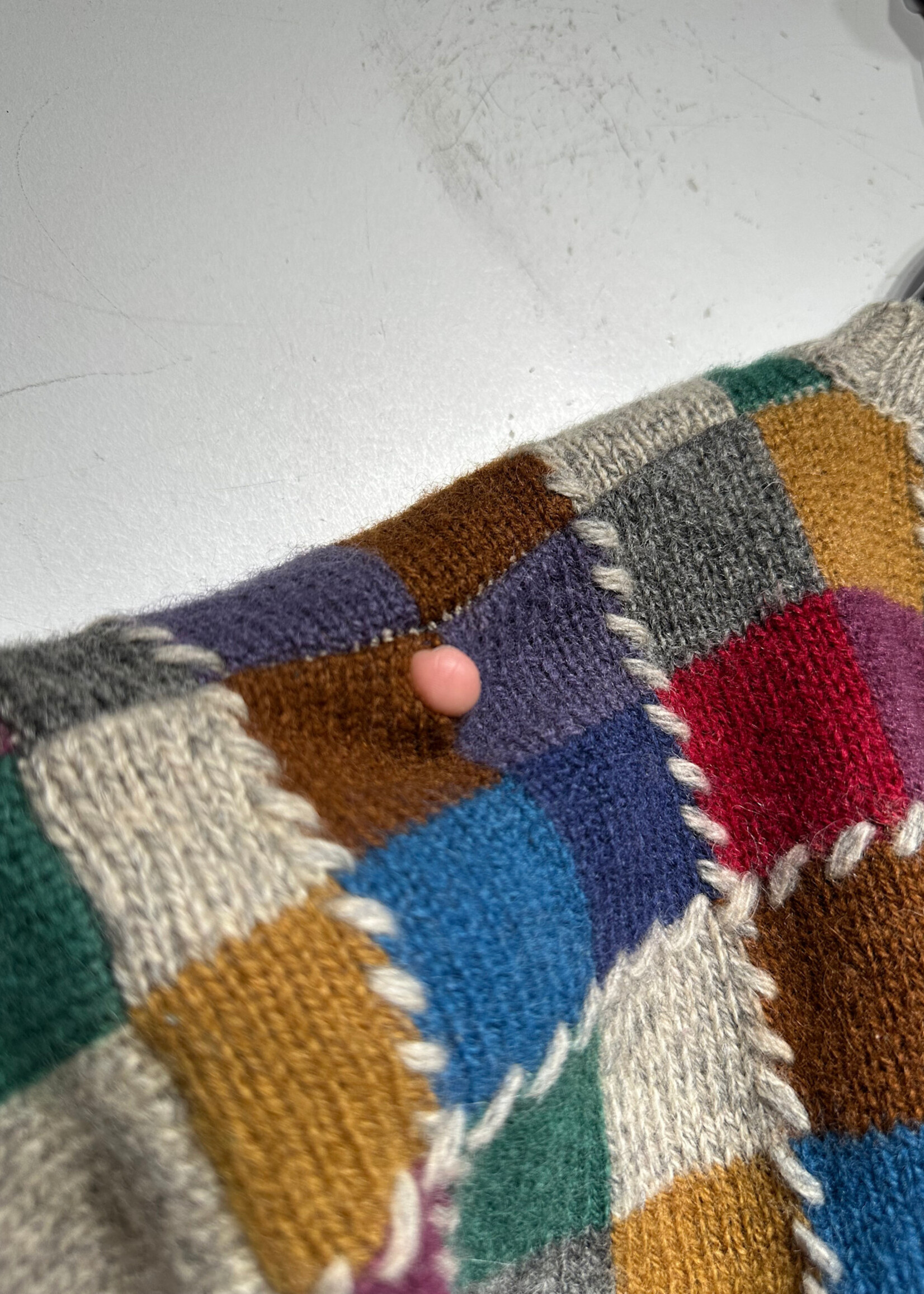 Eddie Bauer Multicolor Wool Knit Cardigan Fem M AS IS