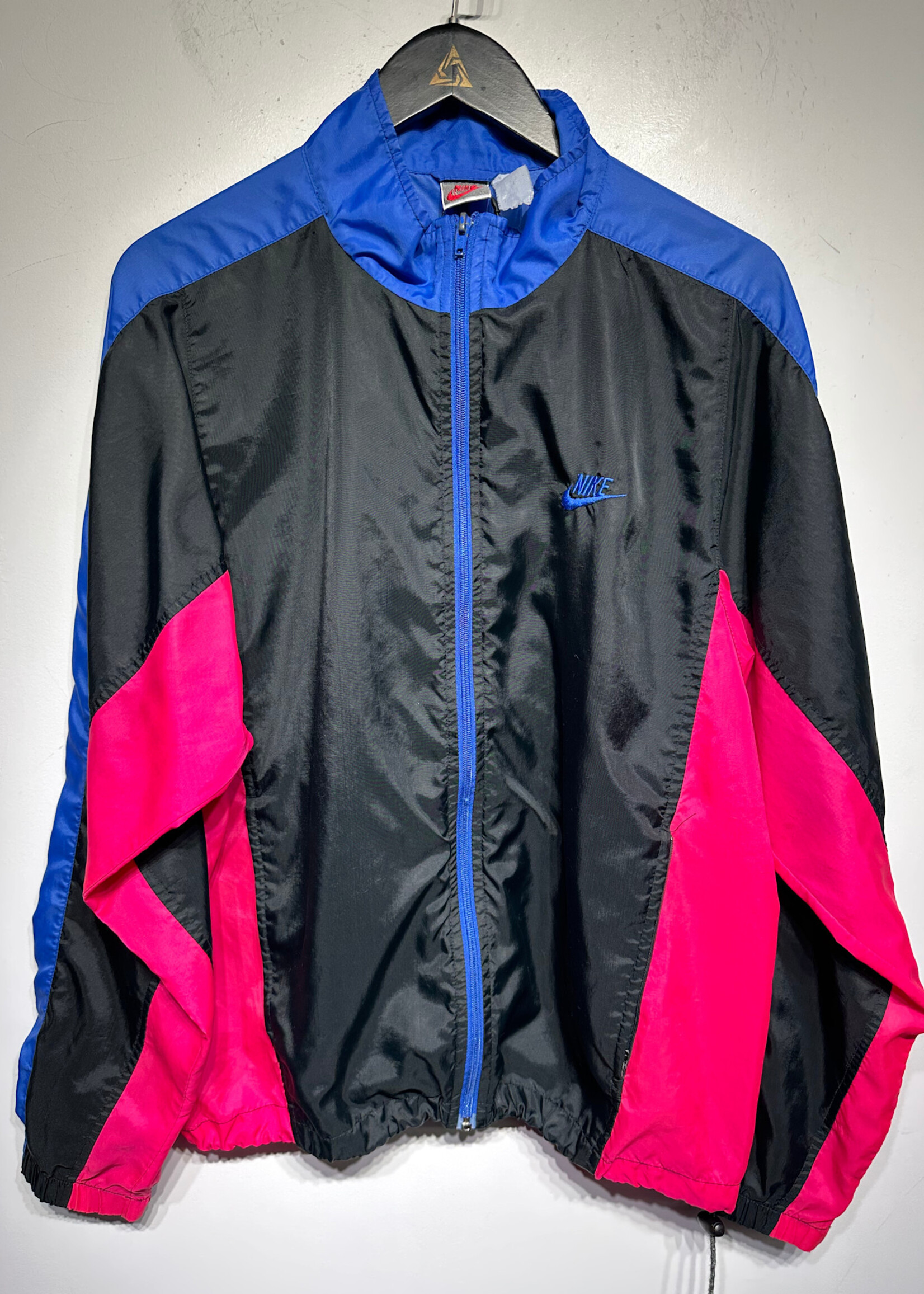 Nike Vintage Pink Blue Black Windbreaker L
