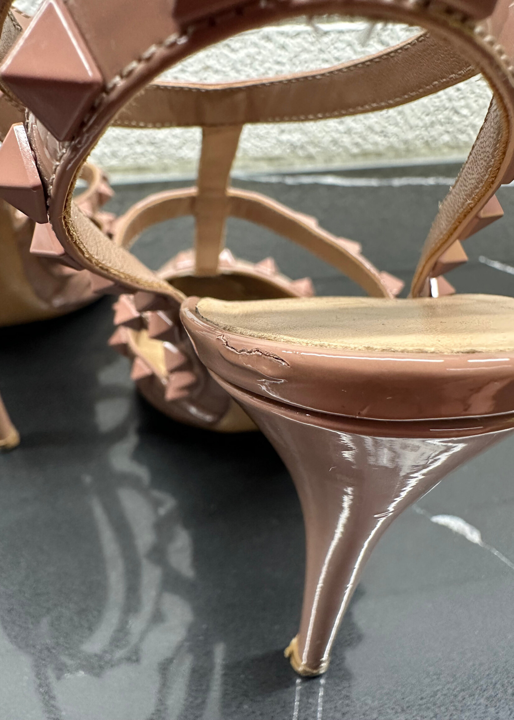 Valentino Soft Pink Rockstud Heels 36.5/6.5 AS IS