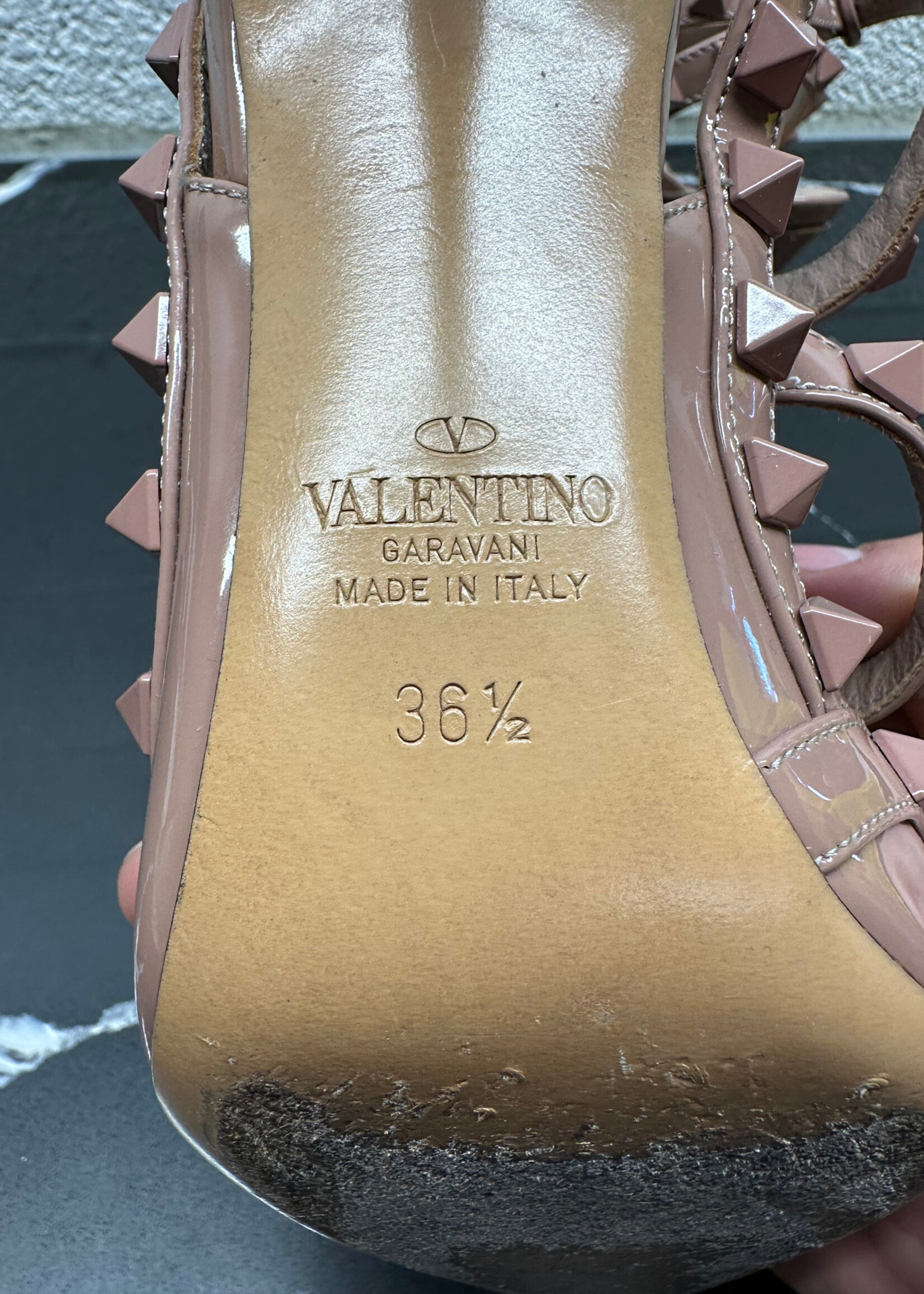 Valentino Soft Pink Rockstud Heels 36.5/6.5 AS IS