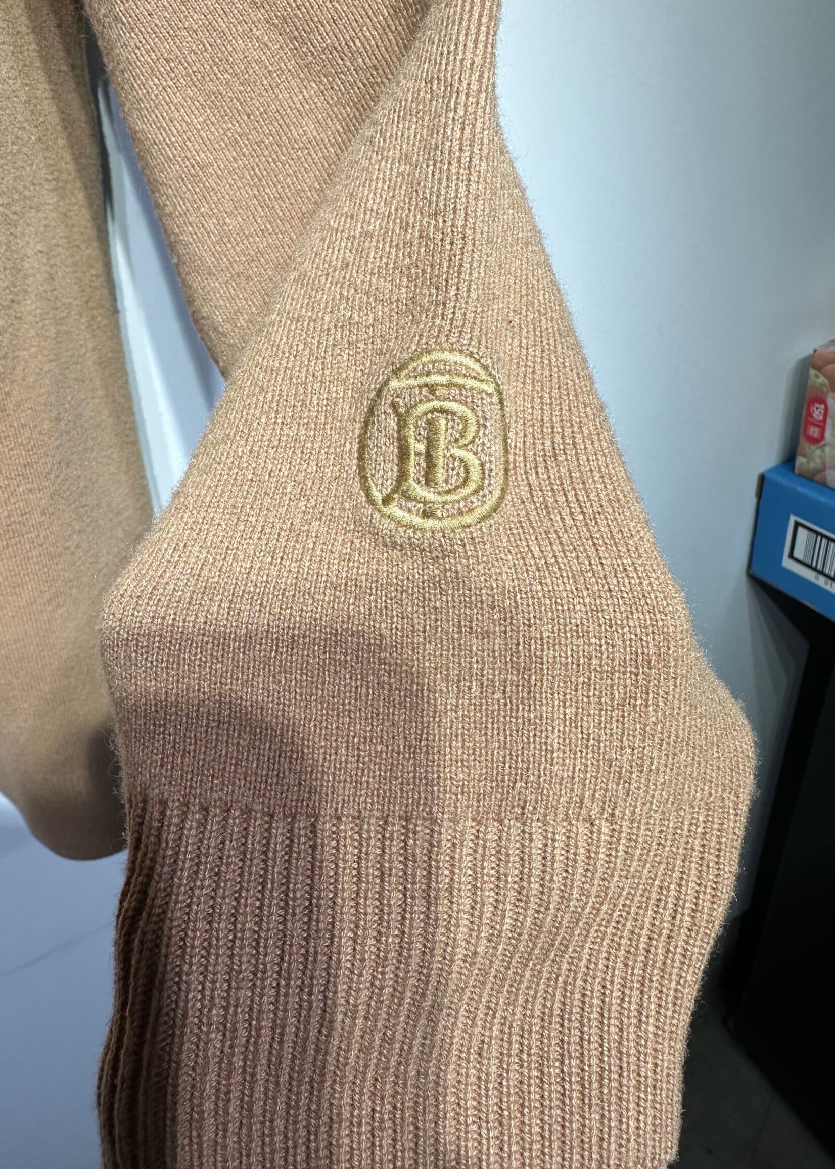 Burberry Beige Cashmere Mock Neck Sweater XS
