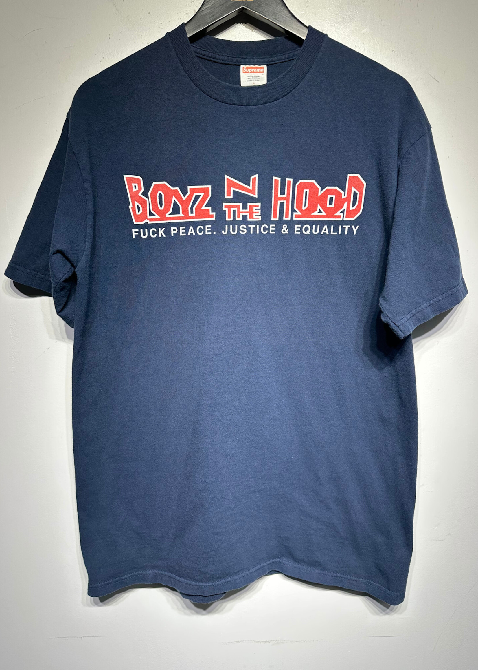 Supreme Boyz n the Hood Navy Blue Tee L