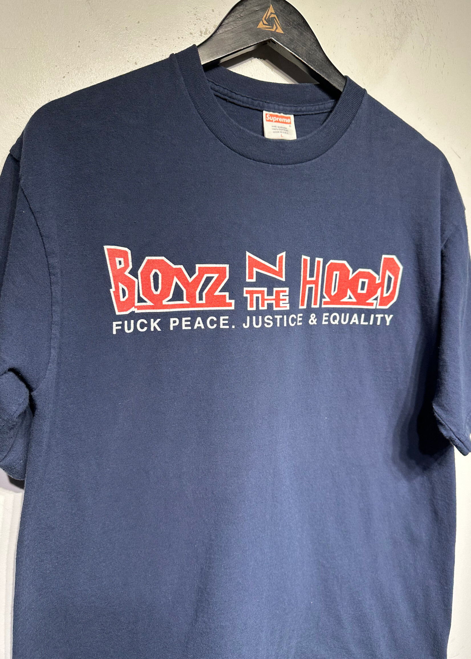 Supreme Boyz n the Hood Navy Blue Tee L