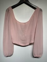 NWT Wilfred Blush Pink Crop Top LS S
