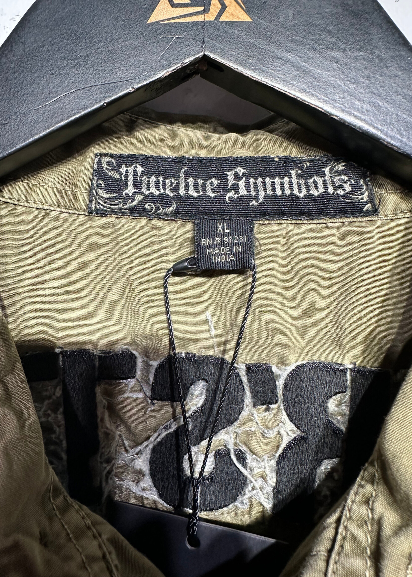 Twelve Symbols Dark Green Biker BU XL