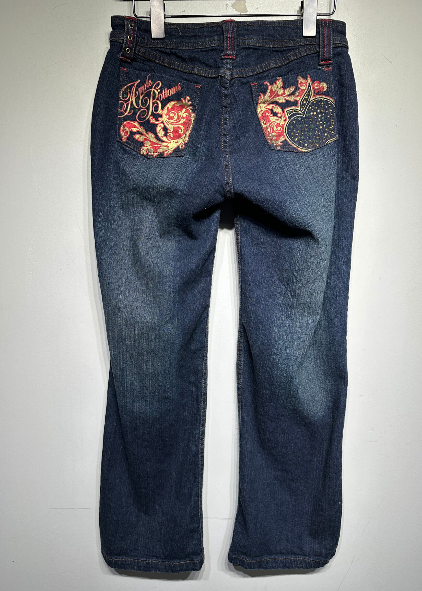 Apple Bottom Y2K Dark Wash Red Apple Jeans 28" x 28"